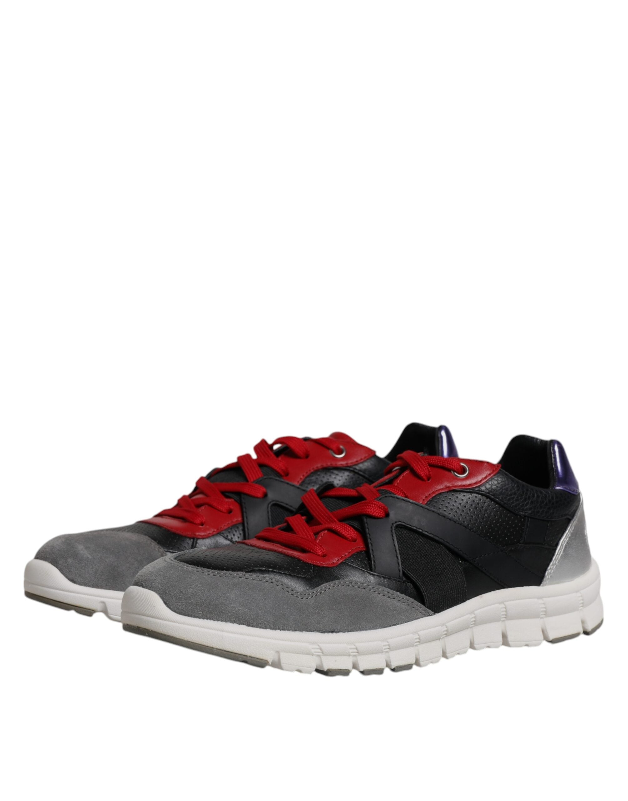 Dolce & Gabbana Multicolor Leather Suede Low Top Sneakers Shoes LUNESCAPE