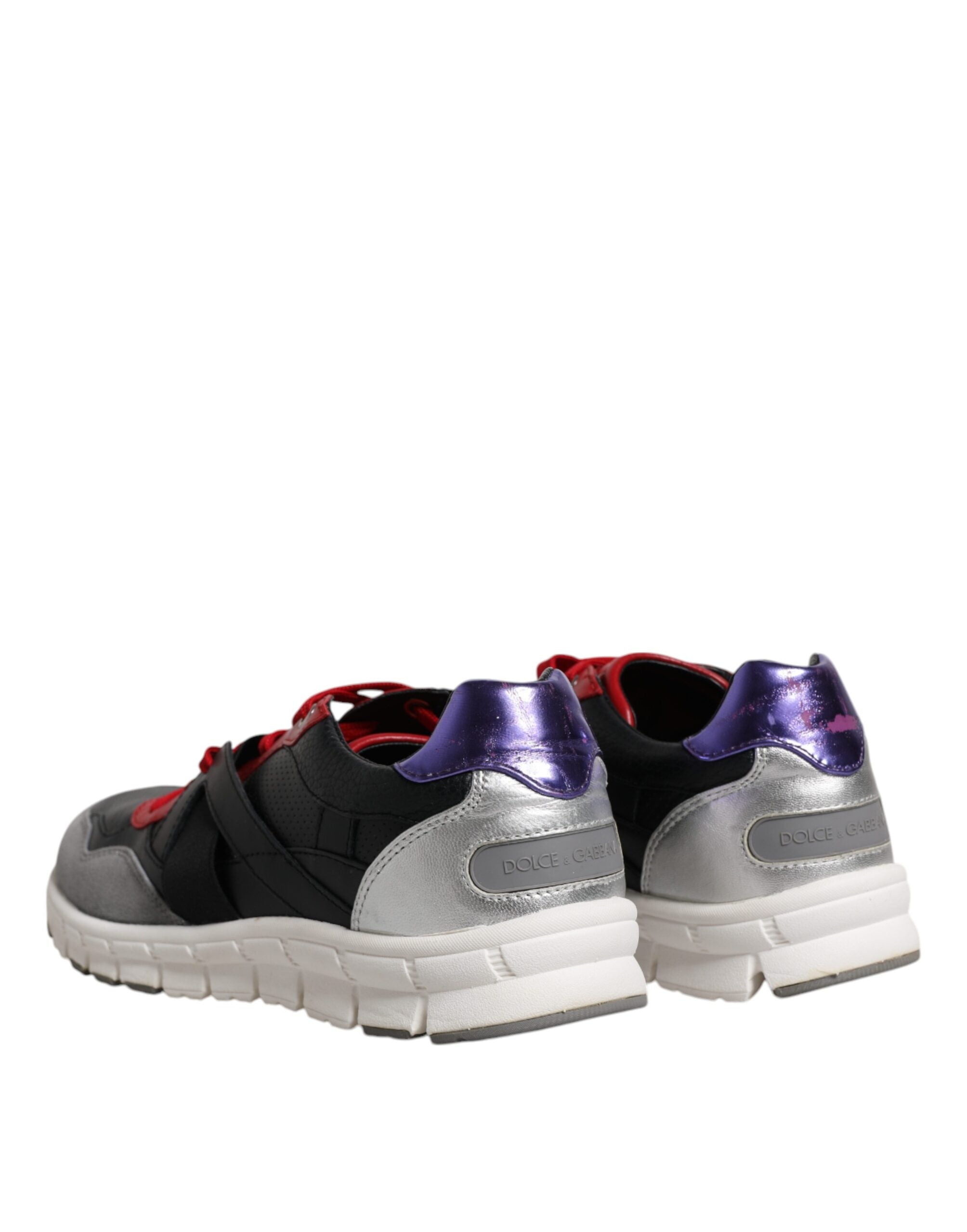 Dolce & Gabbana Multicolor Leather Suede Low Top Sneakers Shoes LUNESCAPE