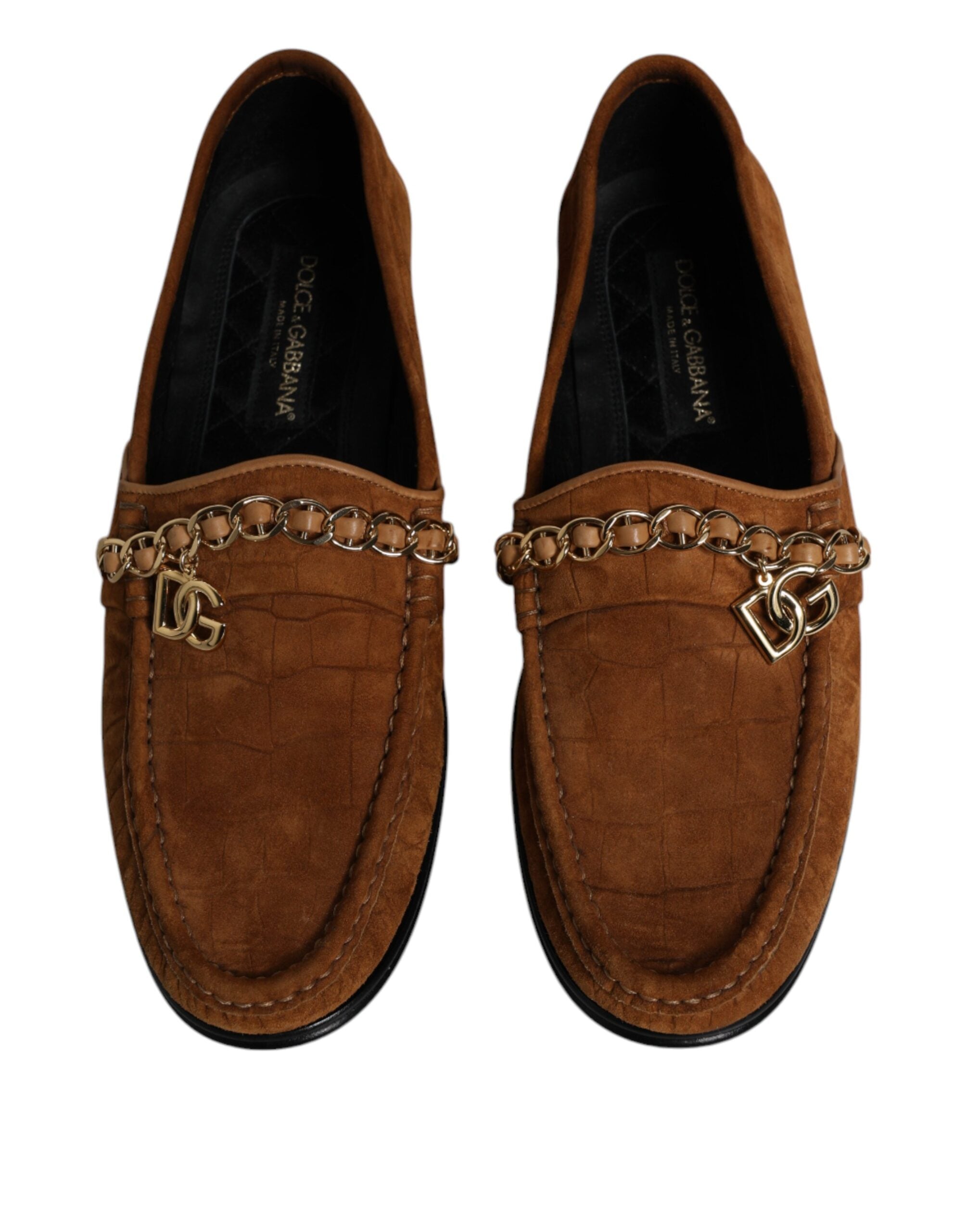 Dolce & Gabbana Brown Suede Leather Loafers Dress Shoes LUNESCAPE