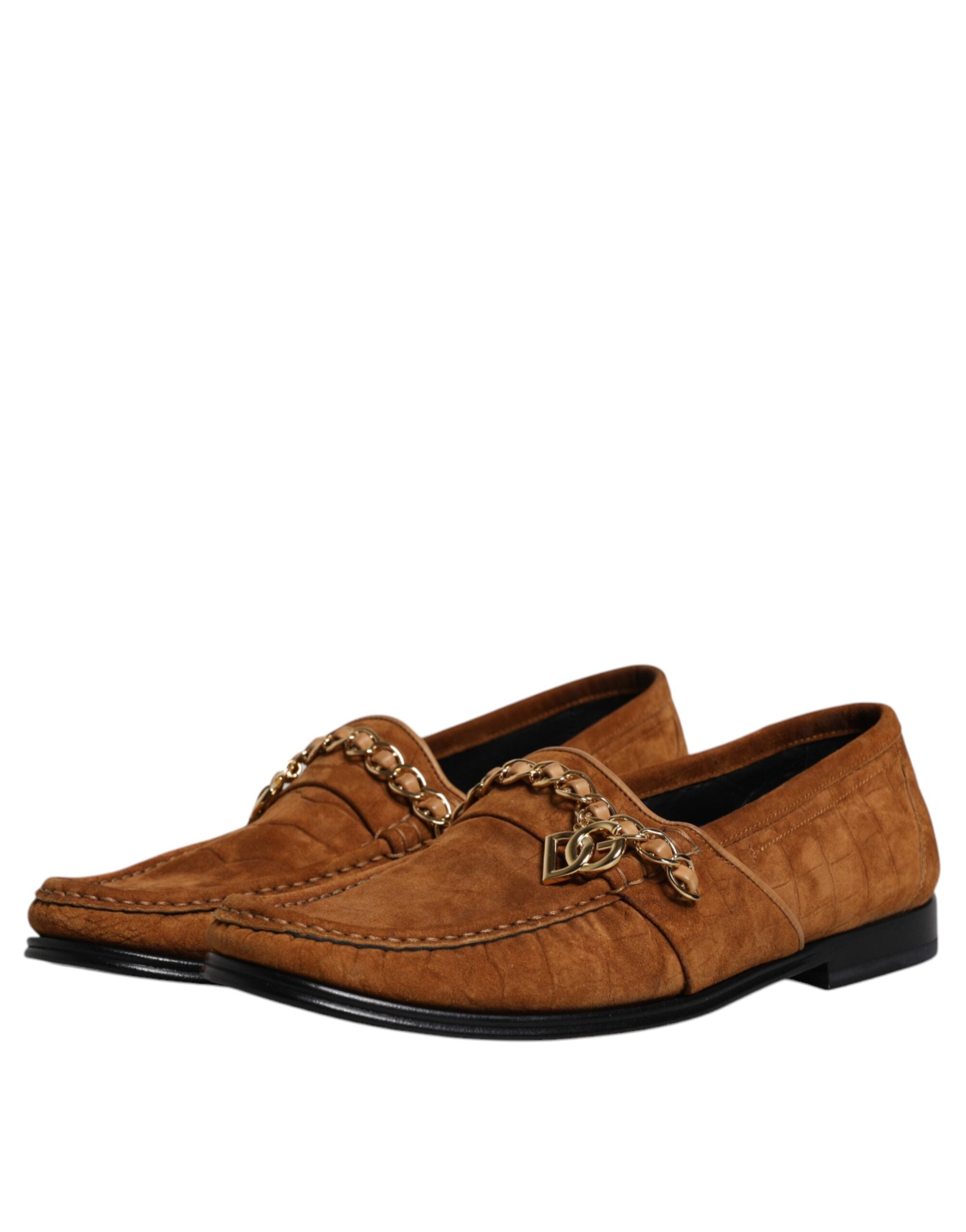 Dolce & Gabbana Brown Suede Leather Loafers Dress Shoes LUNESCAPE