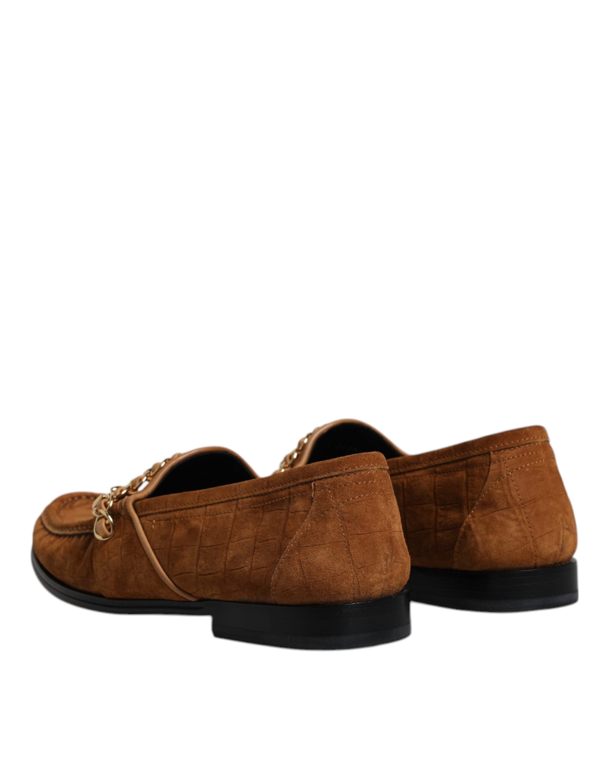 Dolce & Gabbana Brown Suede Leather Loafers Dress Shoes LUNESCAPE