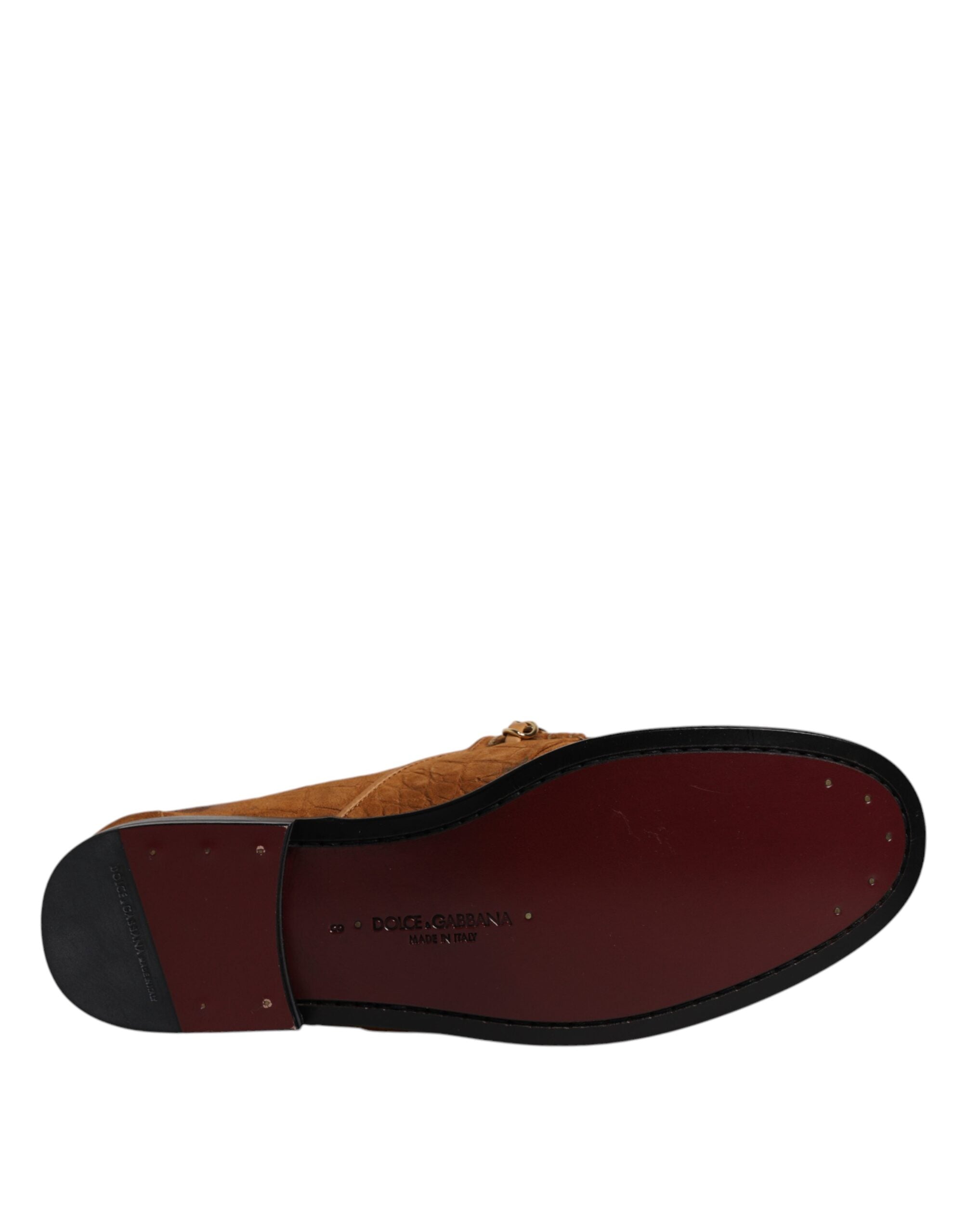 Dolce & Gabbana Brown Suede Leather Loafers Dress Shoes LUNESCAPE