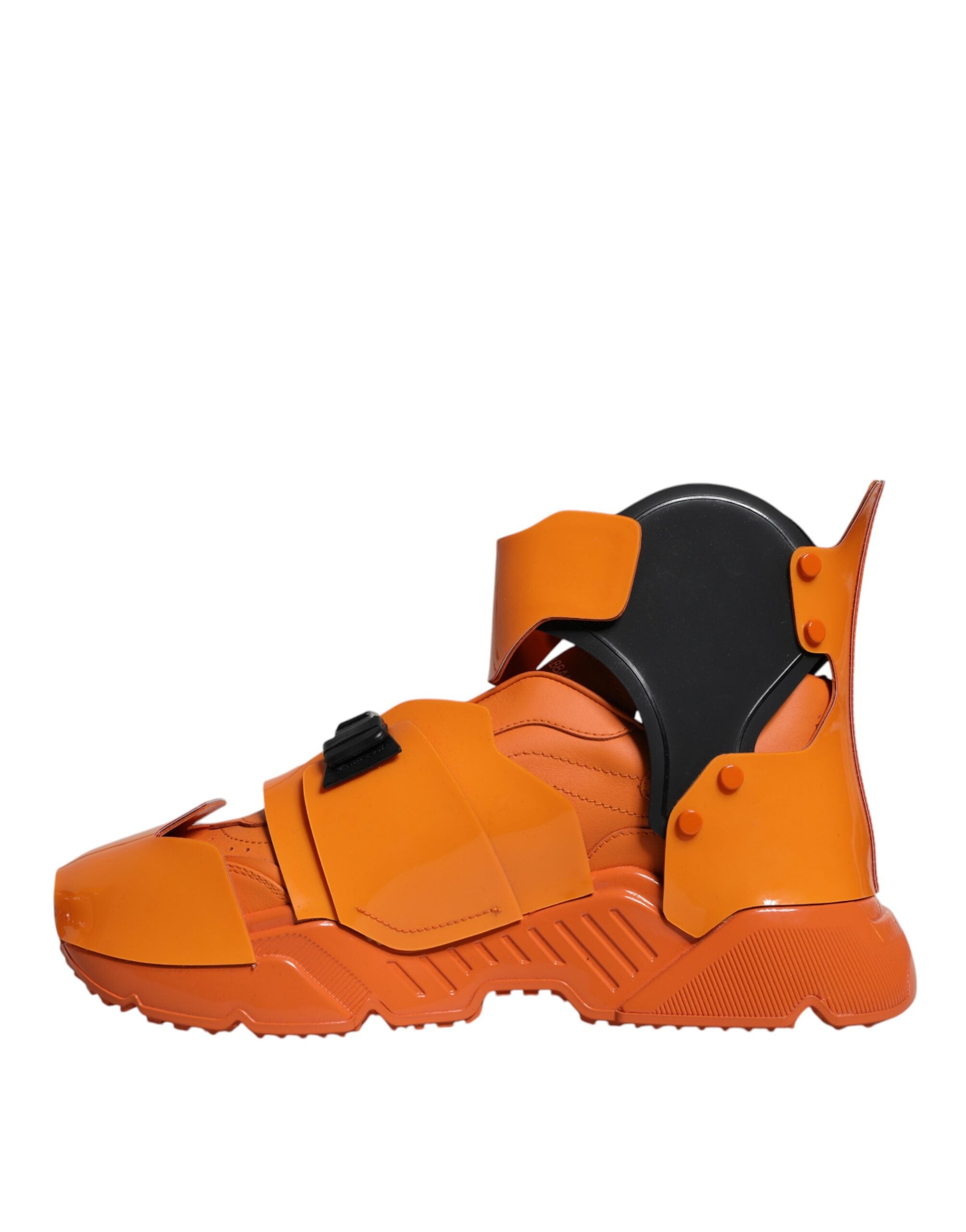 Dolce & Gabbana Orange Multi Panel Chunky High Top Sneakers Shoes LUNESCAPE