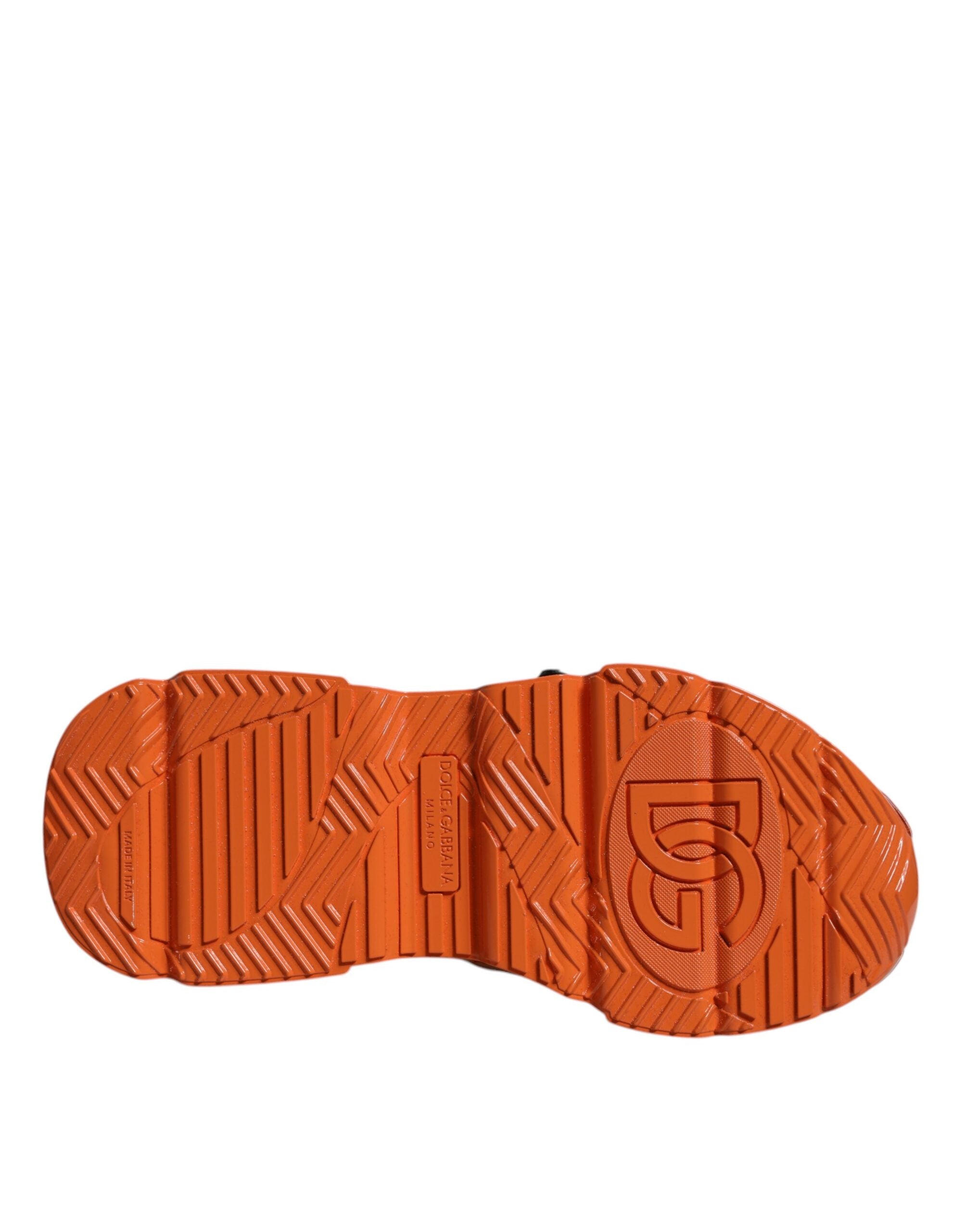 Dolce & Gabbana Orange Multi Panel Chunky High Top Sneakers Shoes LUNESCAPE