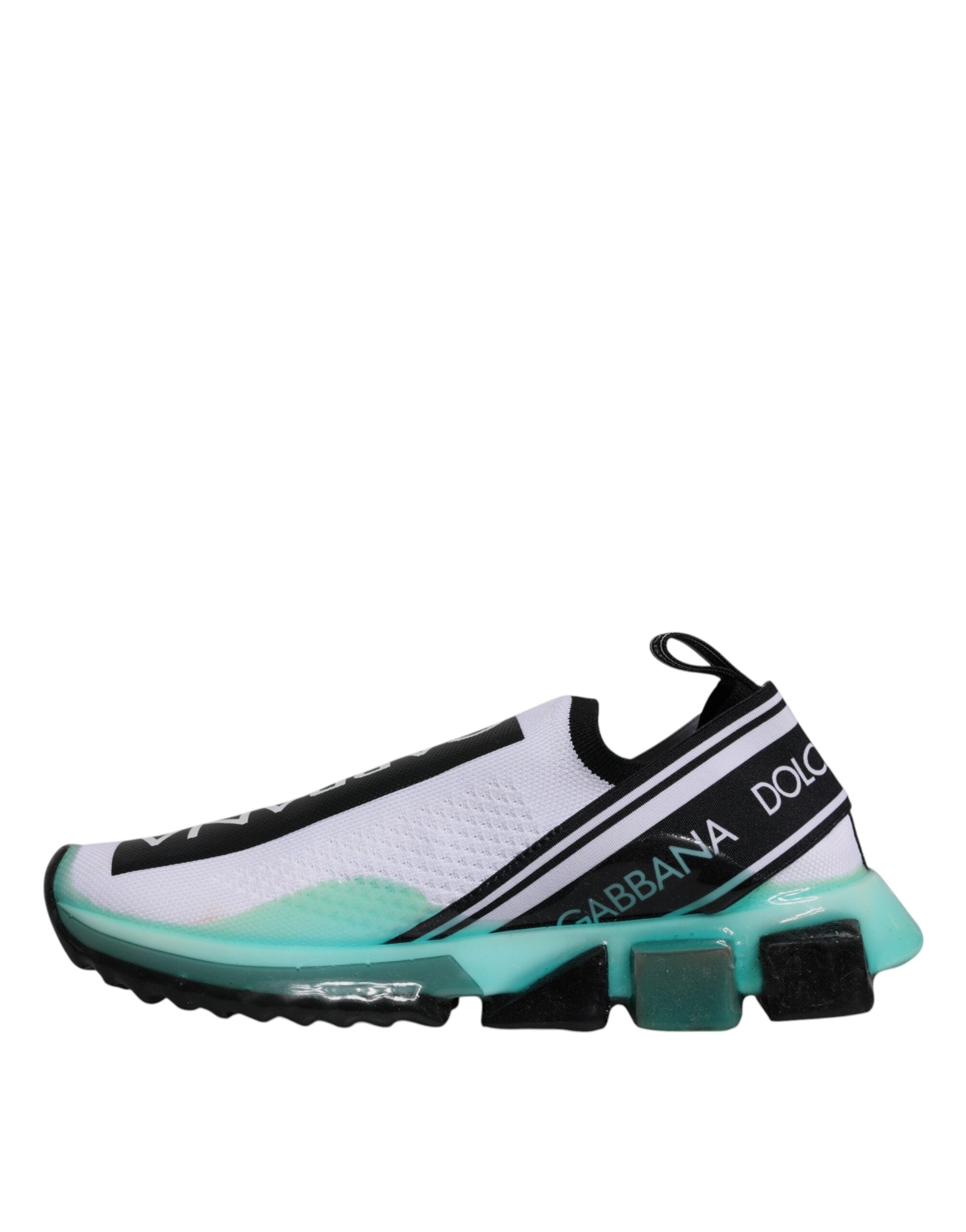 Dolce & Gabbana White Blue Sorrento-Slip-On Sneakers LUNESCAPE