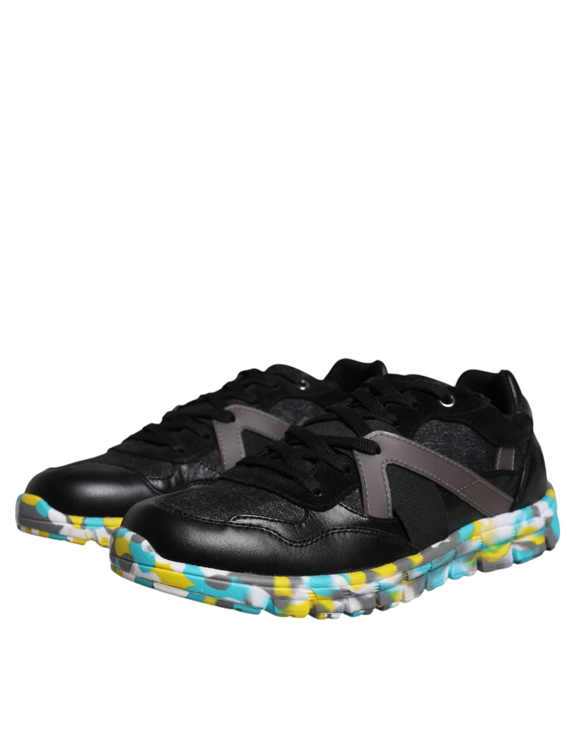 Dolce & Gabbana Black Polyester Low Top Men Sneakers Shoes LUNESCAPE
