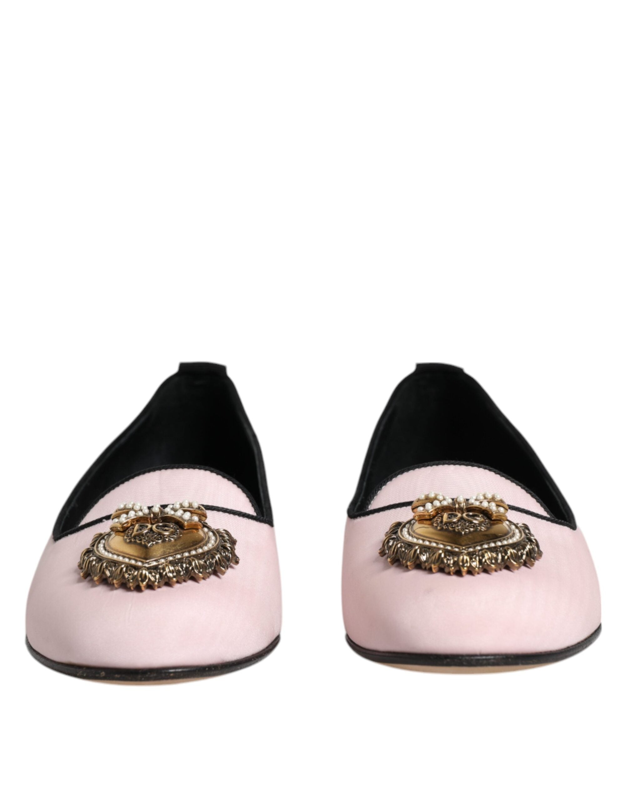 Dolce & Gabbana Light Pink Velvet Slip On Loafers Flats Shoes LUNESCAPE
