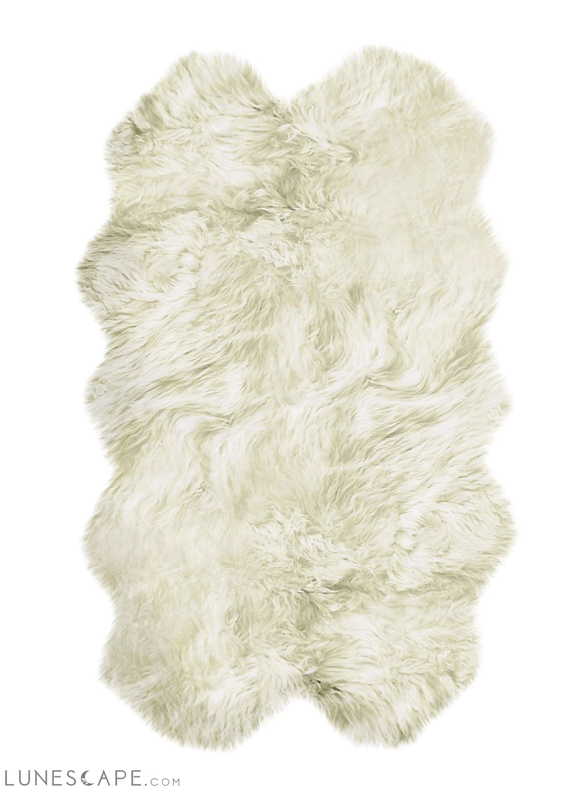 48" x 72" x 2" Natural, Sheepskin - Area Rug LUNESCAPE