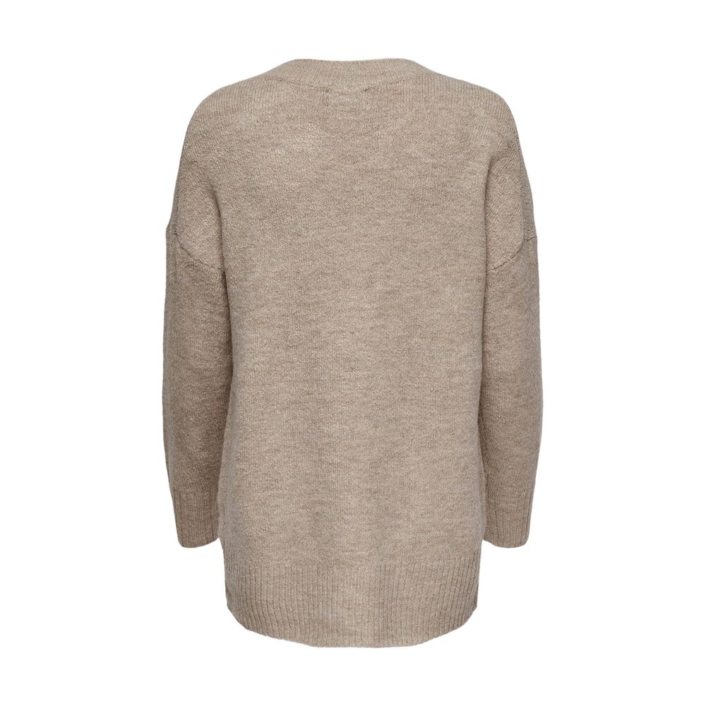 Only Beige Marabou Sweater LUNESCAPE