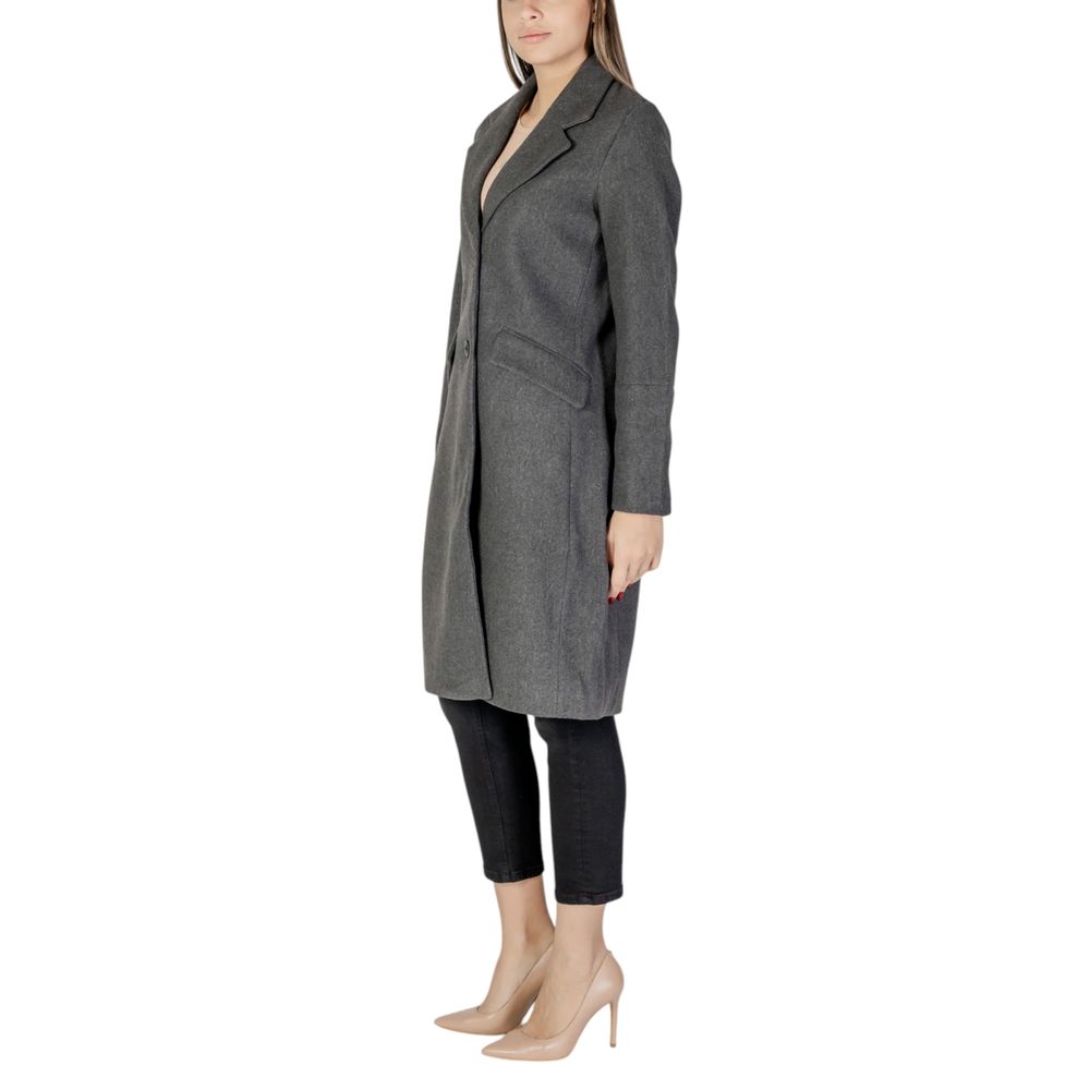 Vero Moda Gray Polyester Coat LUNESCAPE