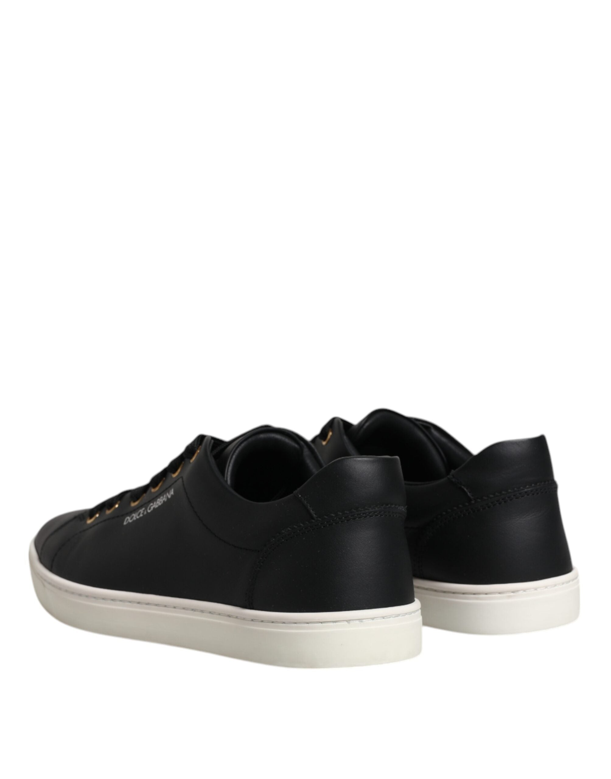 Dolce & Gabbana Black Leather Logo London Sneaker Shoes LUNESCAPE