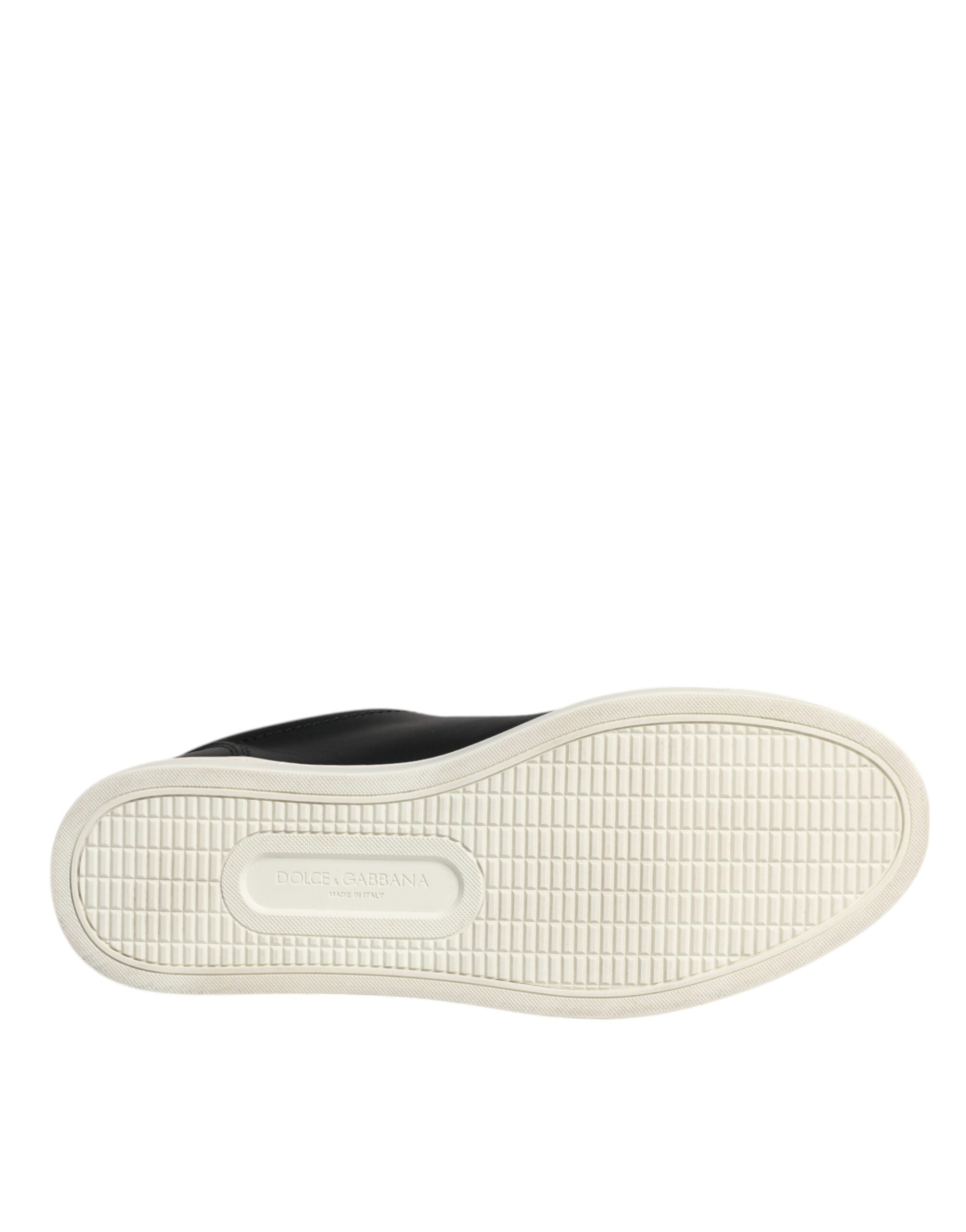 Dolce & Gabbana Black Leather Logo London Sneaker Shoes LUNESCAPE