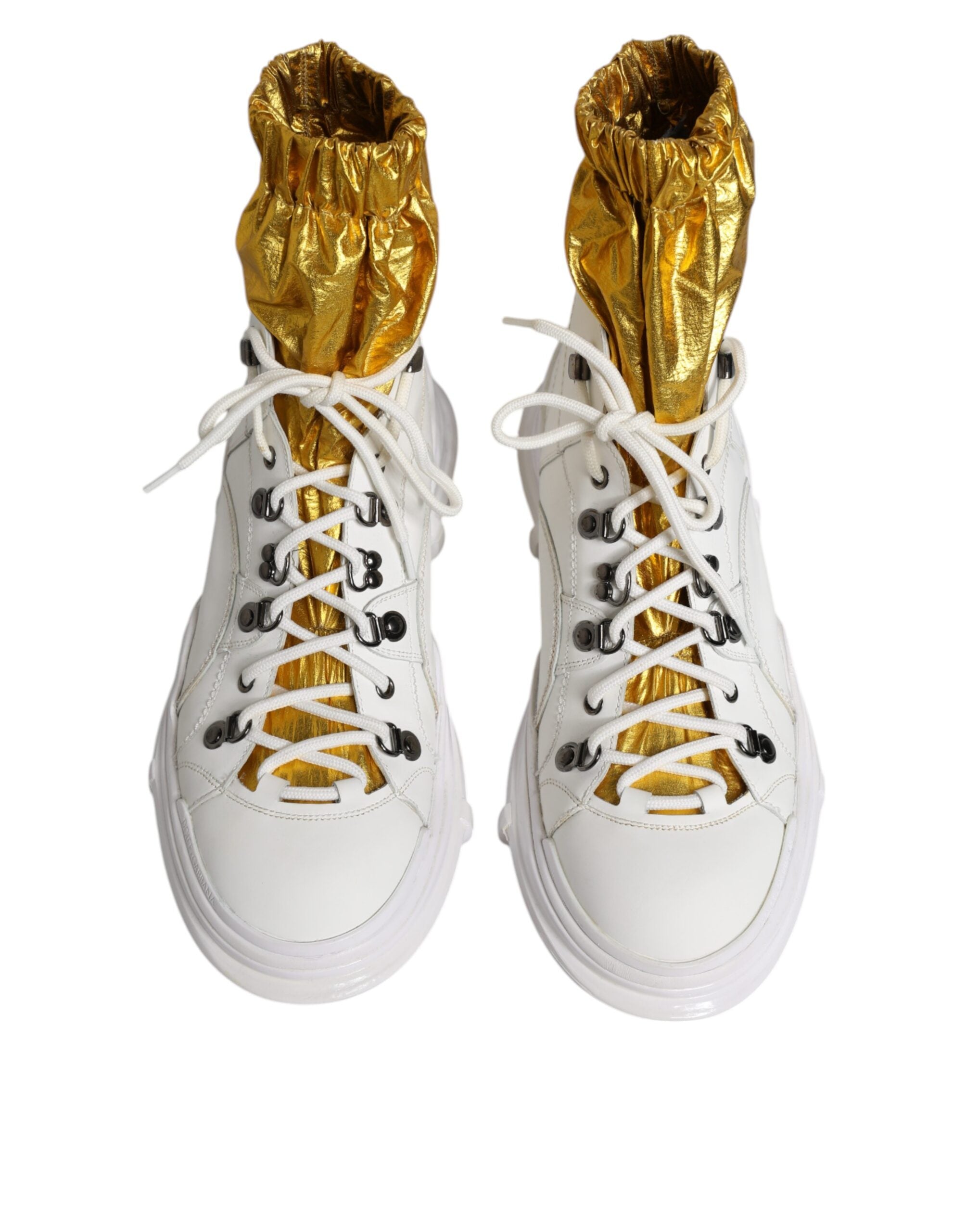 Dolce & Gabbana White Nylon Galileo High Top Sneakers Shoes LUNESCAPE