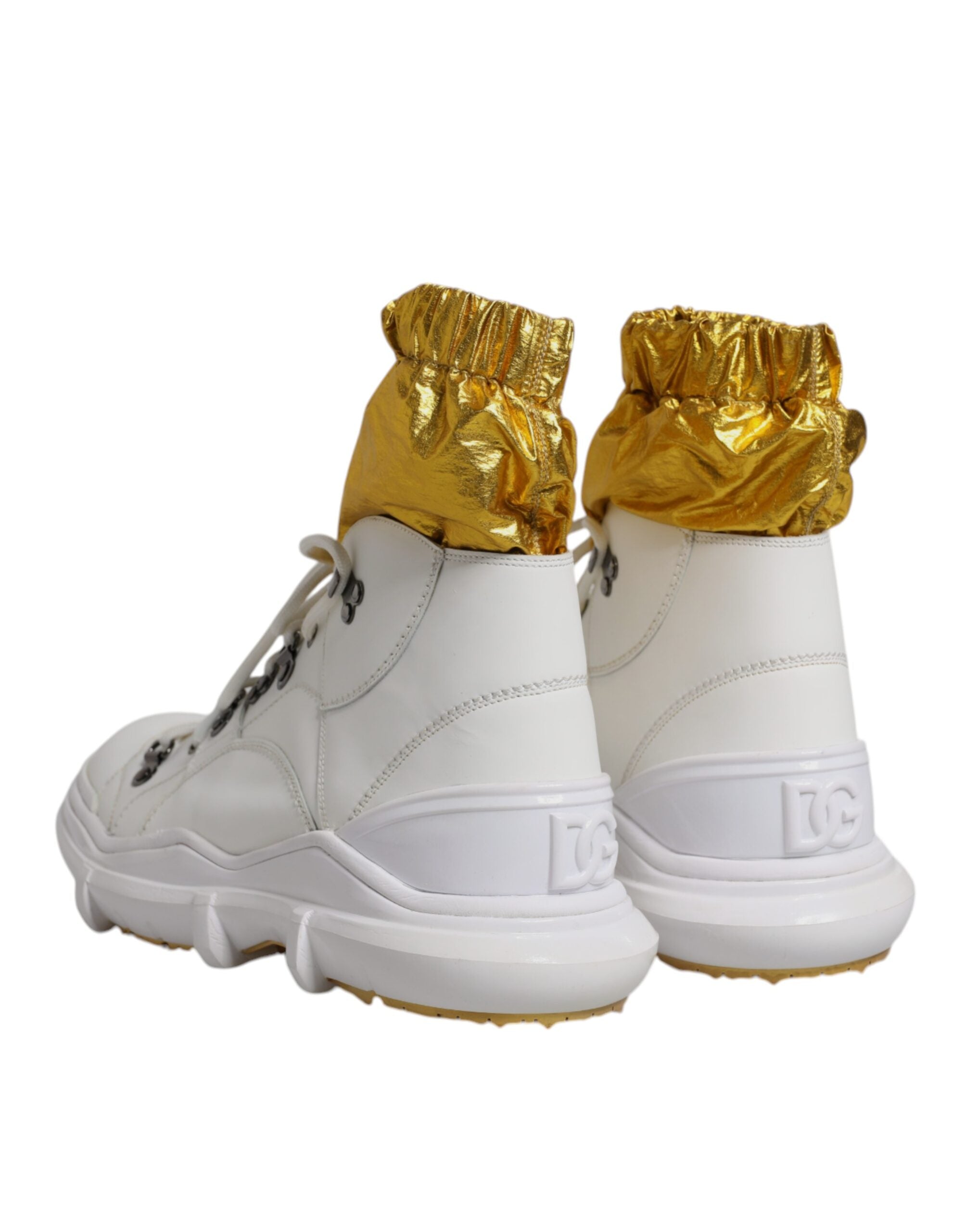 Dolce & Gabbana White Nylon Galileo High Top Sneakers Shoes LUNESCAPE