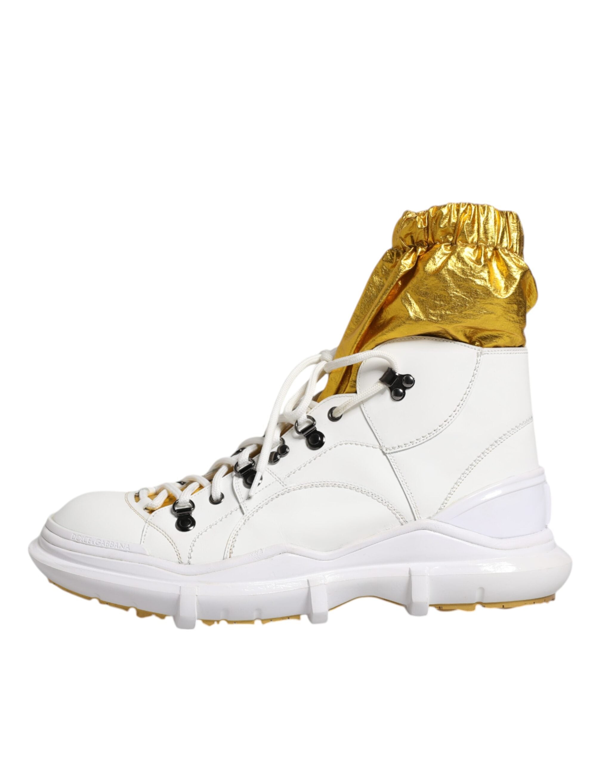 Dolce & Gabbana White Nylon Galileo High Top Sneakers Shoes LUNESCAPE