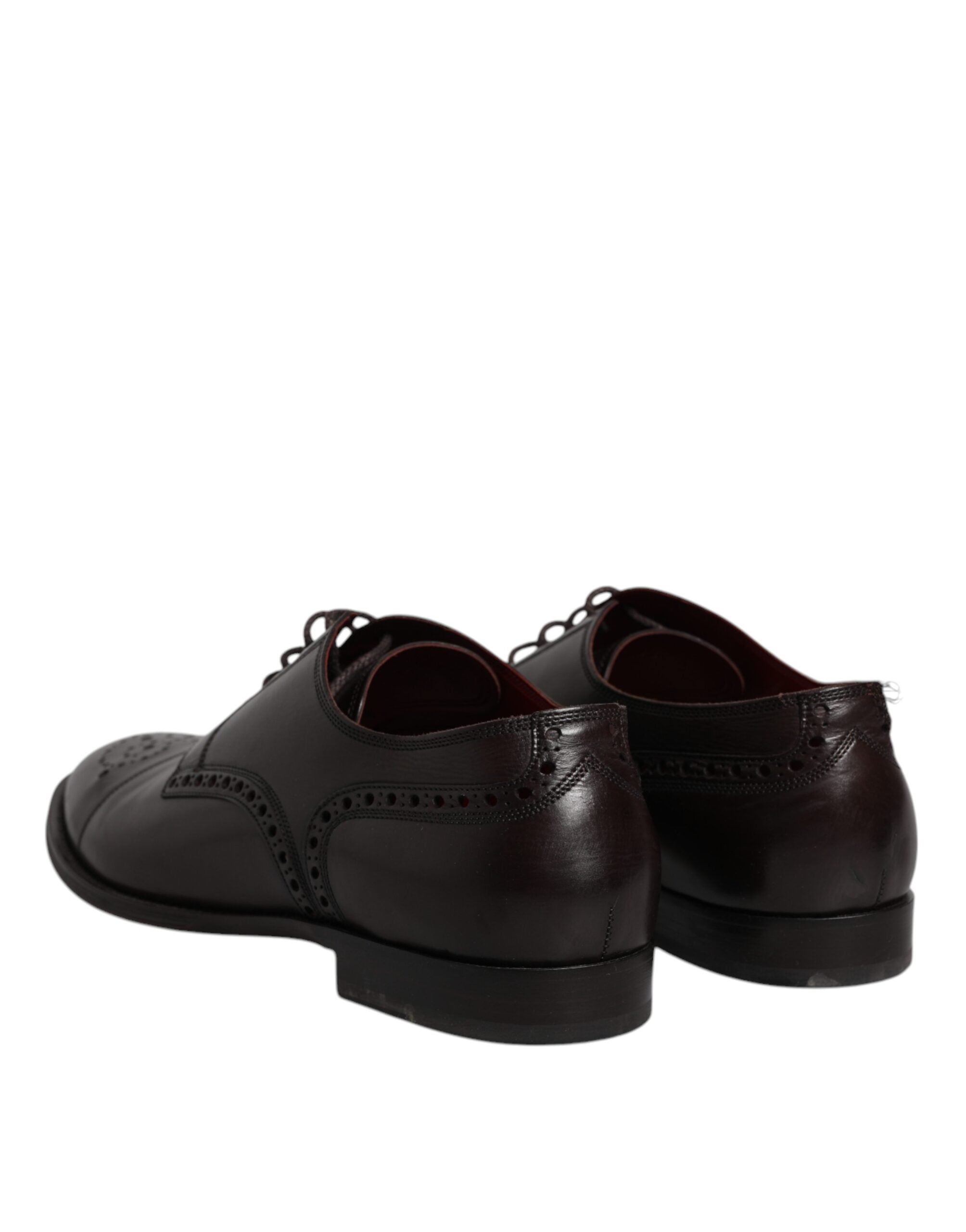 Dolce & Gabbana Black Calfskin Leather Derby Men Dress Shoes LUNESCAPE