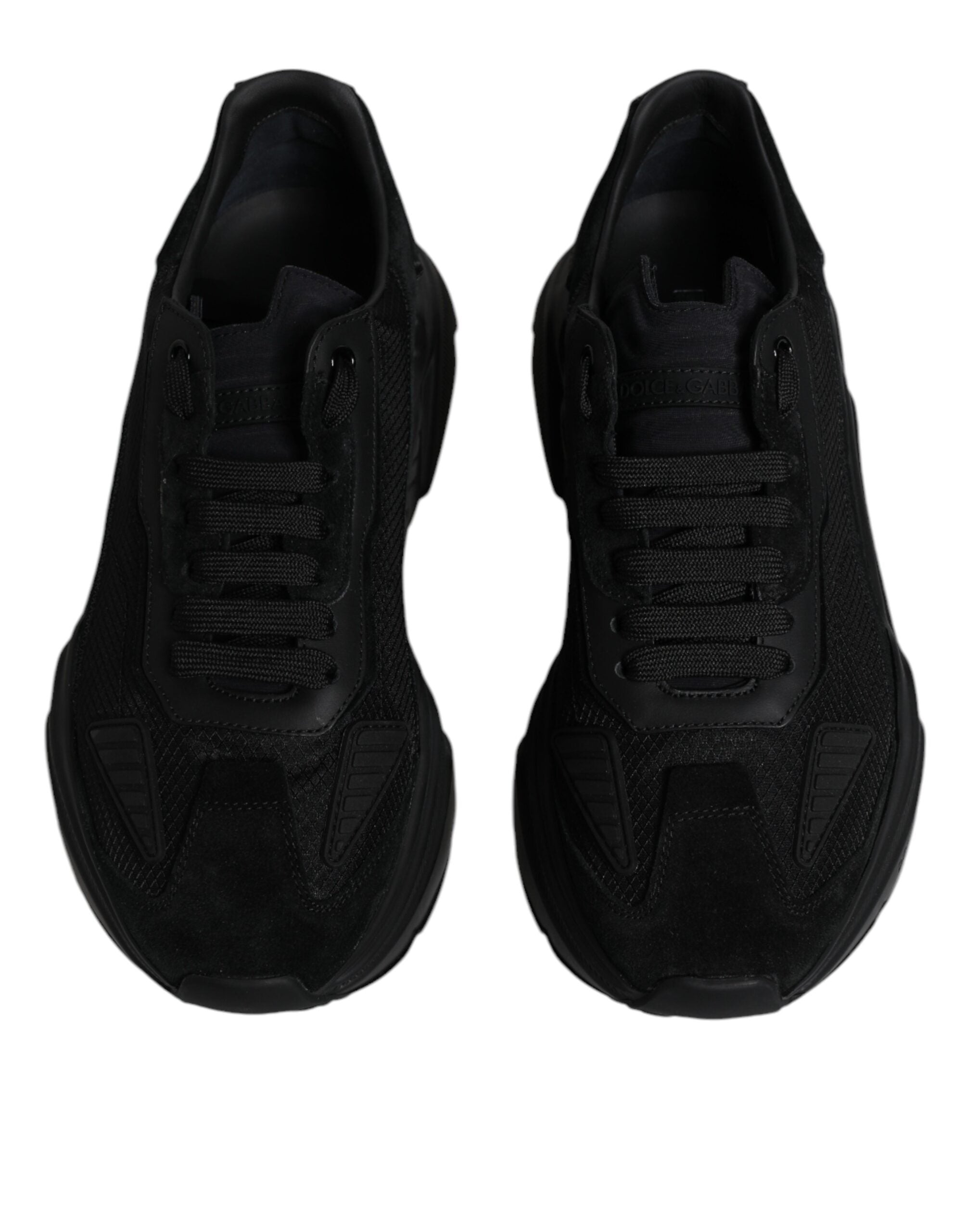 Dolce & Gabbana Black Leather Daymaster Low Top Sneakers Shoes LUNESCAPE
