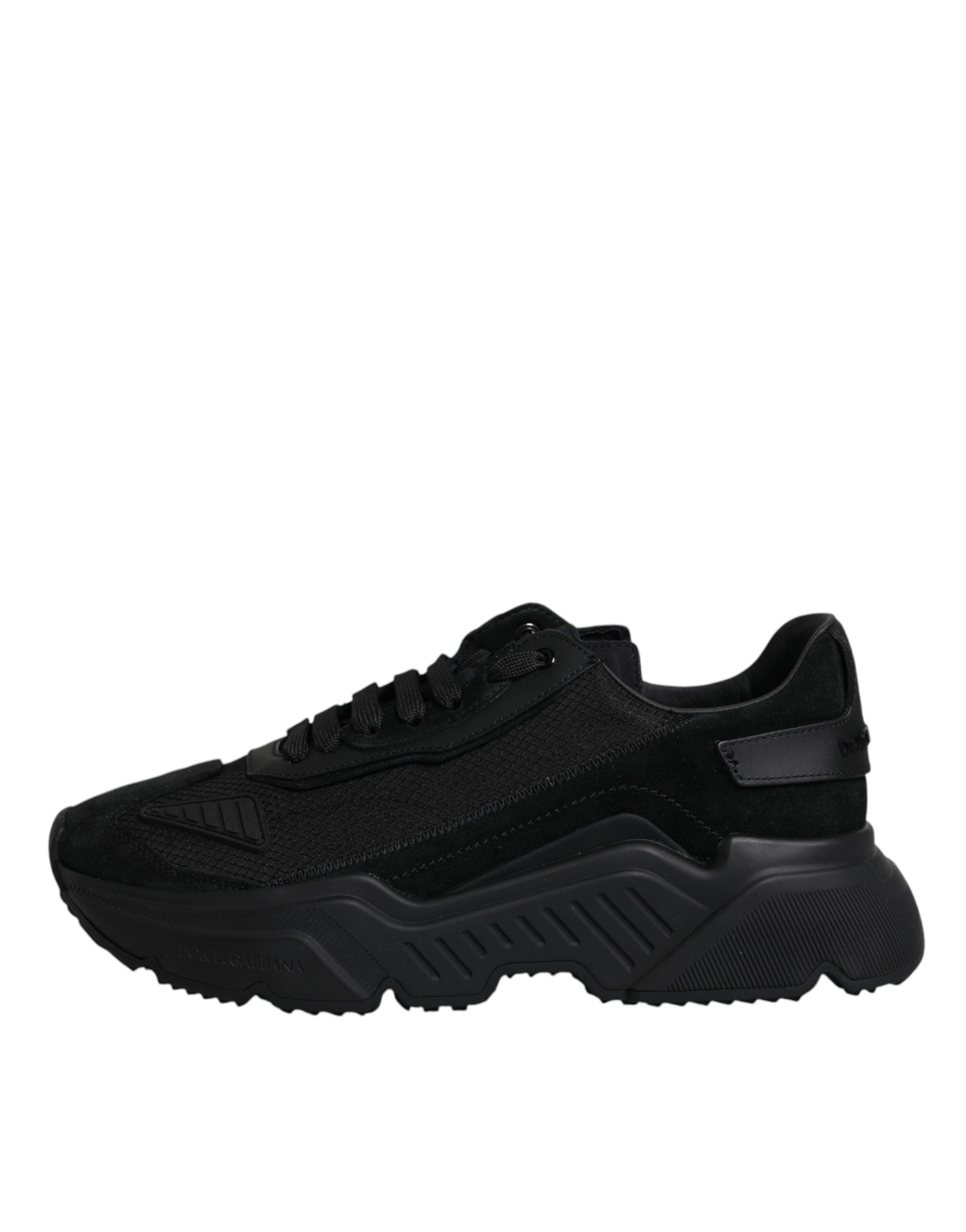 Dolce & Gabbana Black Leather Daymaster Low Top Sneakers Shoes LUNESCAPE