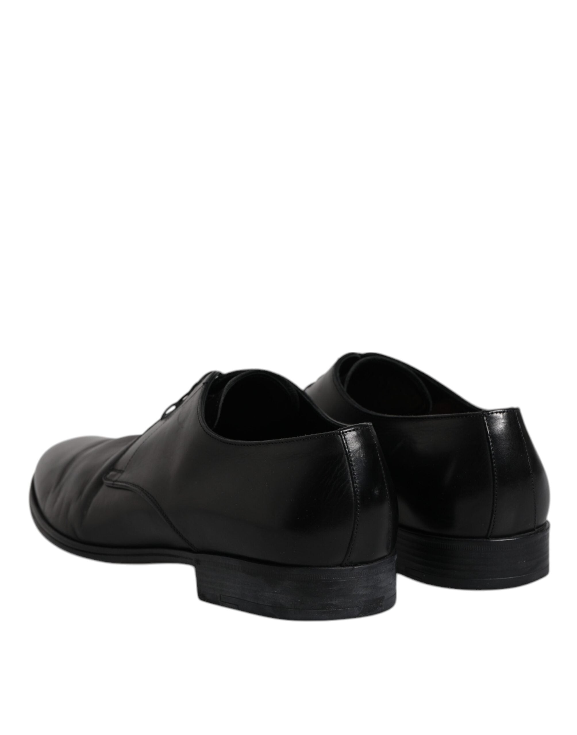 Dolce & Gabbana Black Patent Leather Derby Men Dress Shoes LUNESCAPE