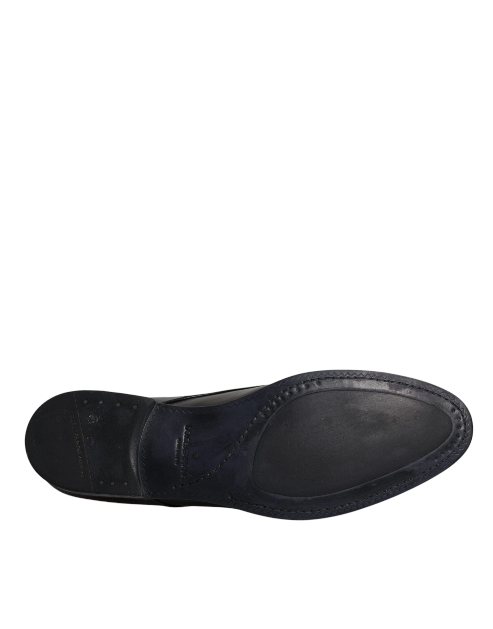 Dolce & Gabbana Black Patent Leather Derby Men Dress Shoes LUNESCAPE