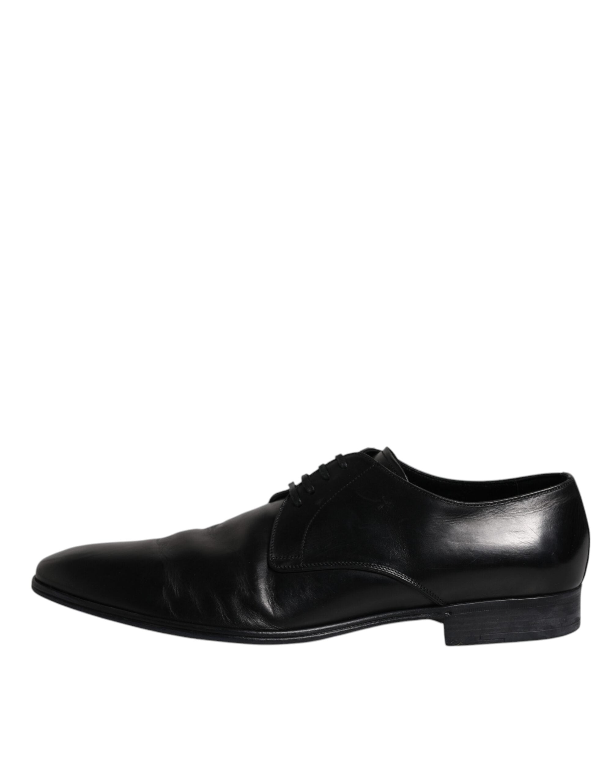 Dolce & Gabbana Black Patent Leather Derby Men Dress Shoes LUNESCAPE