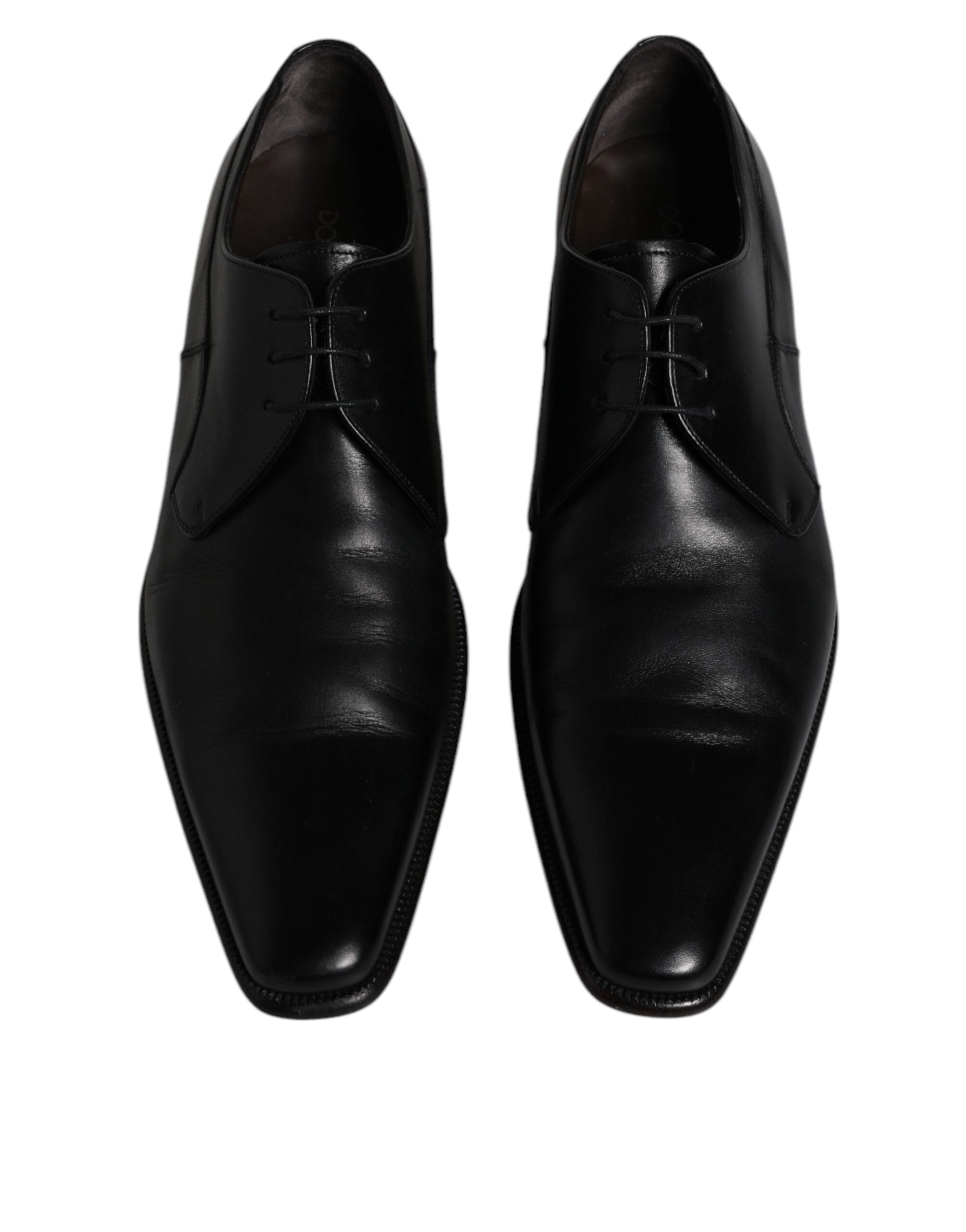 Dolce & Gabbana Black Leather Derby Men Formal Dress Shoes LUNESCAPE