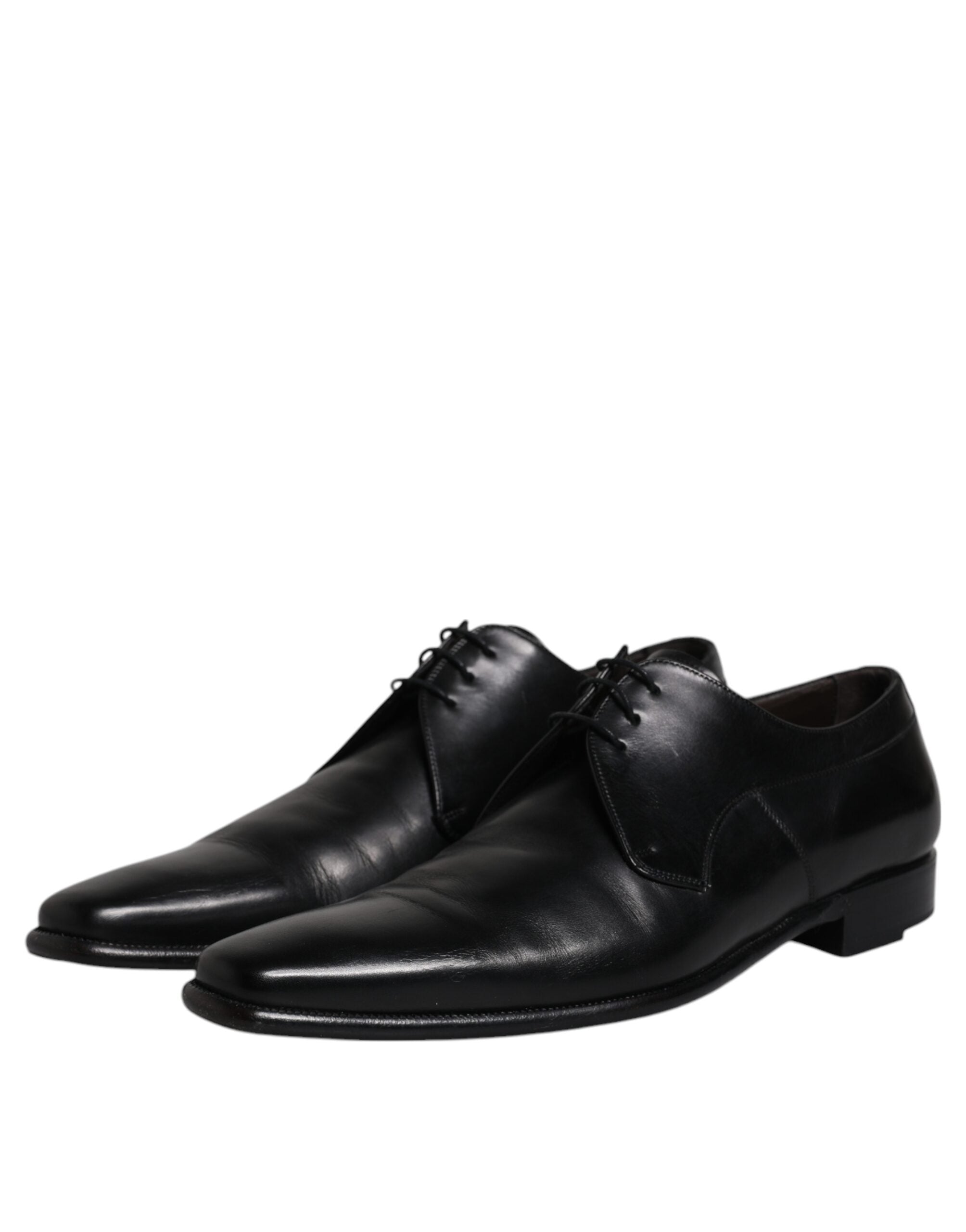Dolce & Gabbana Black Leather Derby Men Formal Dress Shoes LUNESCAPE