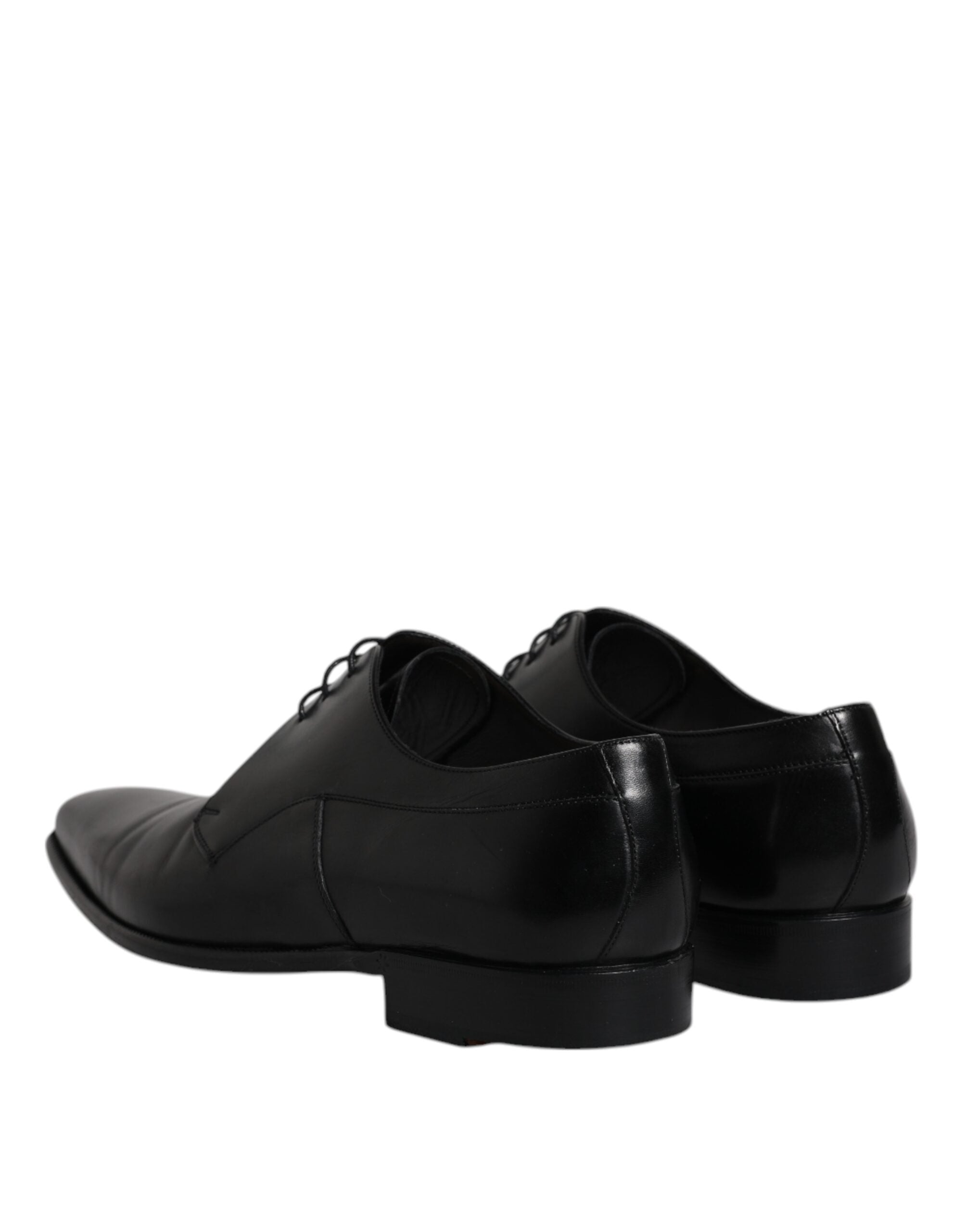 Dolce & Gabbana Black Leather Derby Men Formal Dress Shoes LUNESCAPE