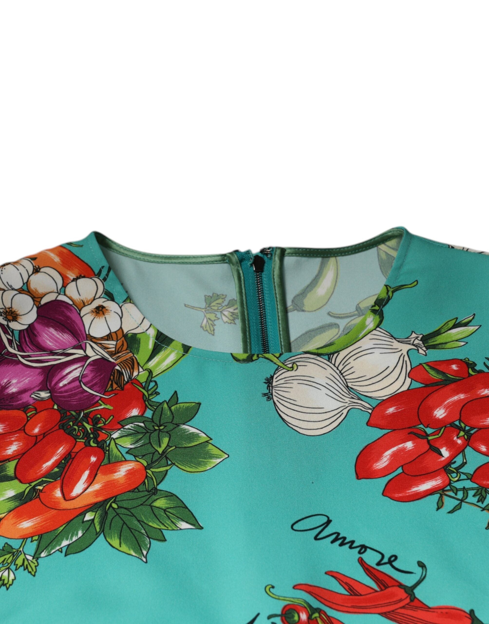 Dolce & Gabbana Multicolor Vegetables Sleeveless Tank Top LUNESCAPE