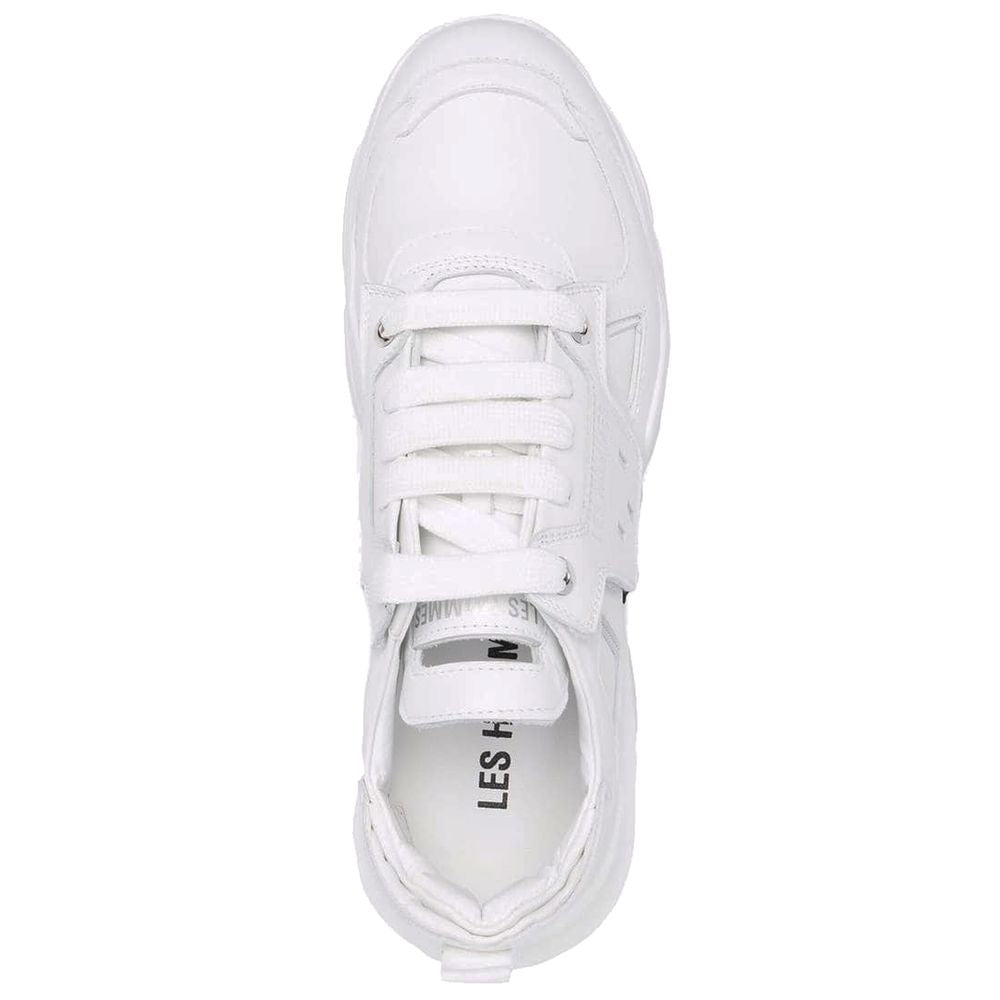 Les Hommes White Calfskin Men Sneaker LUNESCAPE