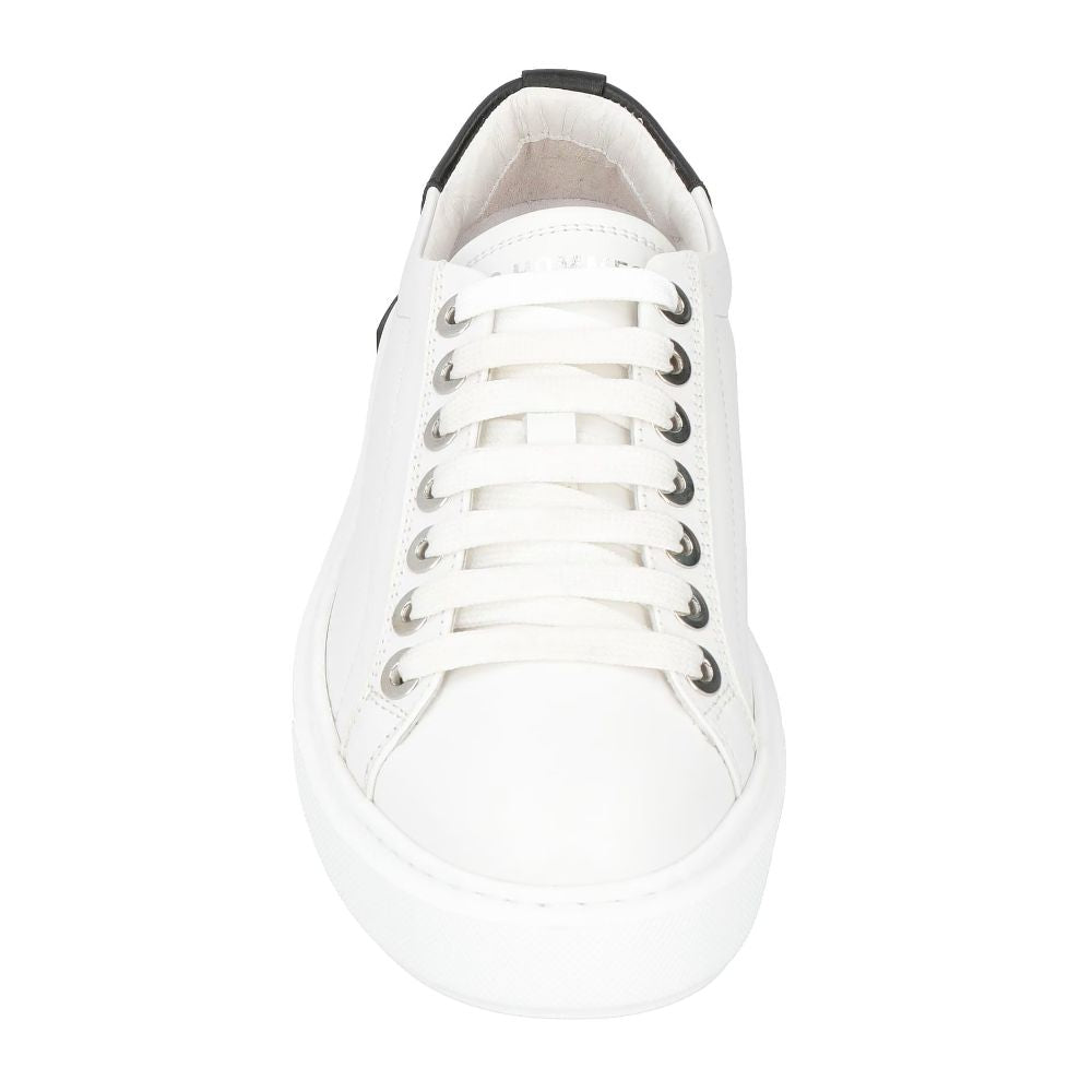 Les Hommes White Calfskin Men Sneaker LUNESCAPE