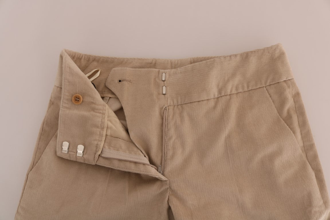 Ermanno Scervino Beige Cotton Bootcut Pants LUNESCAPE