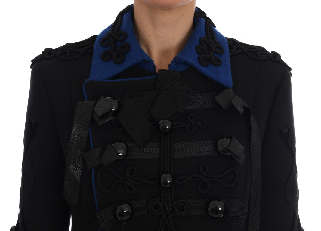 Dolce & Gabbana Black Wool Trench Jacket LUNESCAPE
