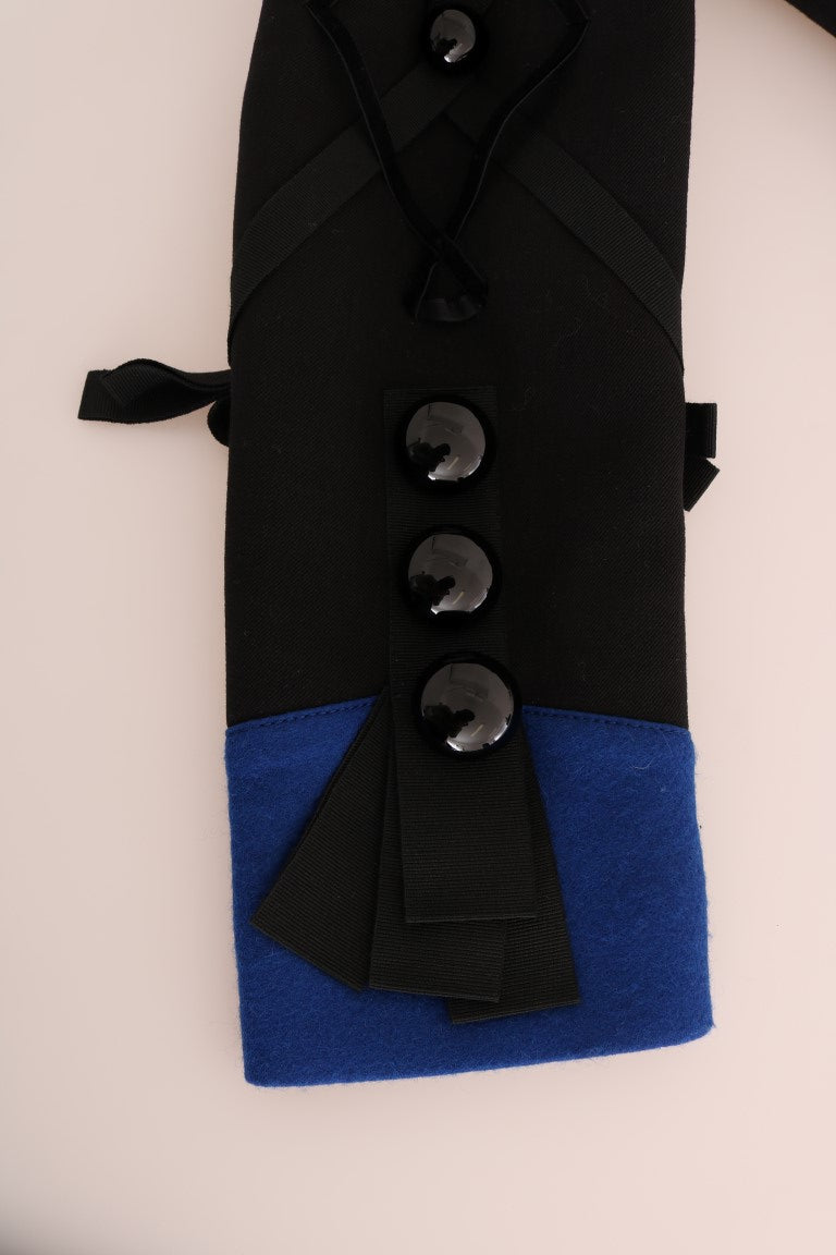 Dolce & Gabbana Black Wool Trench Jacket LUNESCAPE