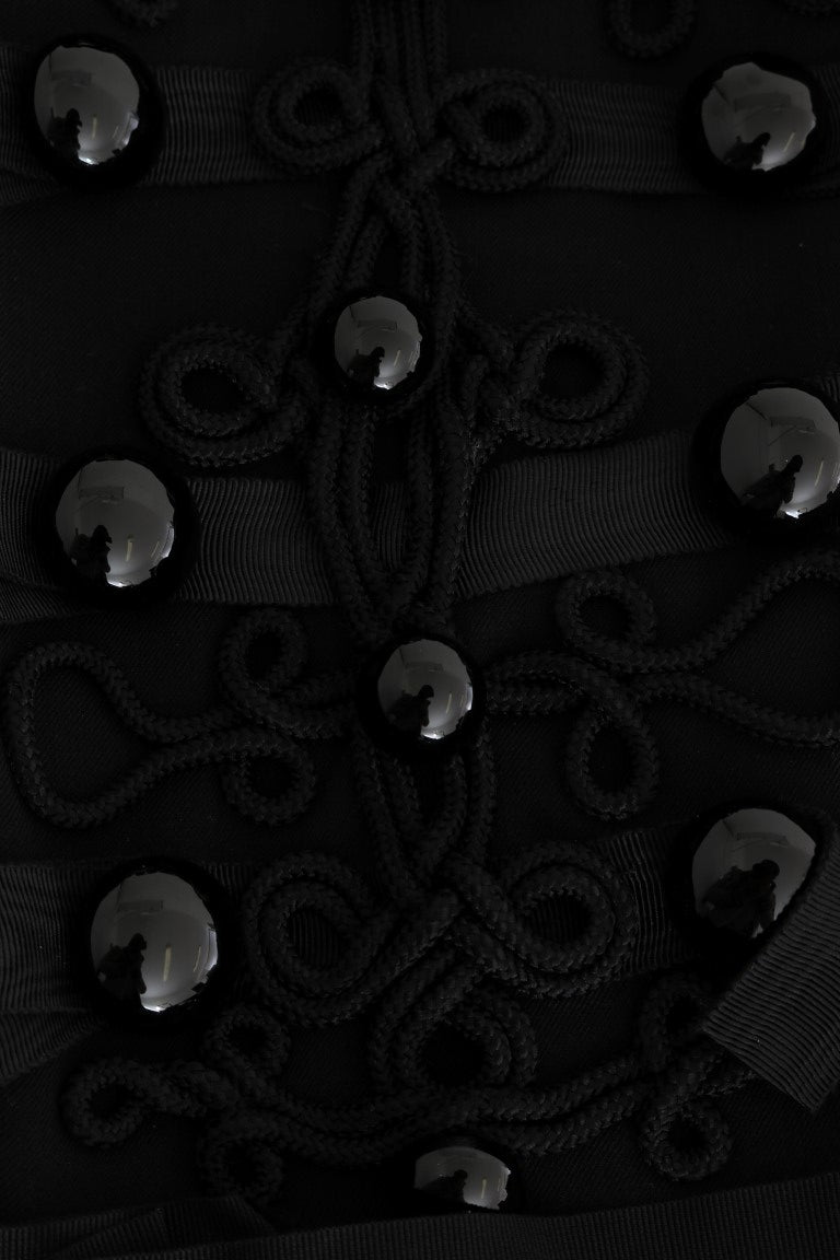 Dolce & Gabbana Black Wool Trench Jacket LUNESCAPE