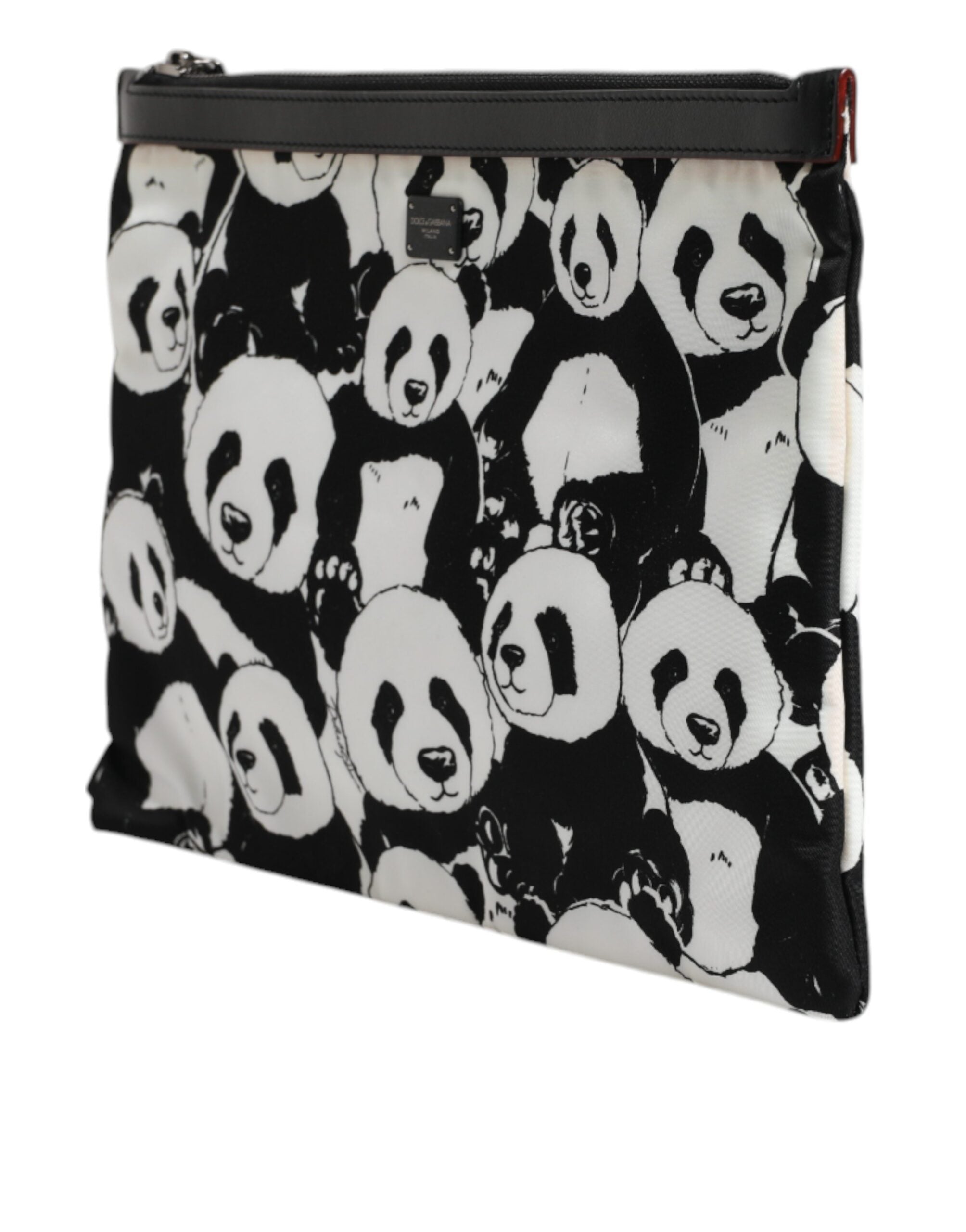 Dolce & Gabbana Black White Panda Pattern Clutch Pouch Bag LUNESCAPE