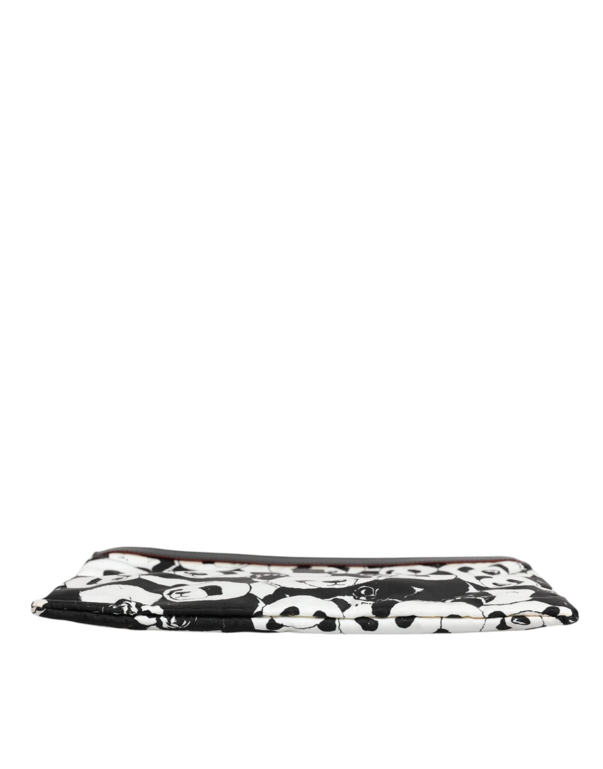 Dolce & Gabbana Black White Panda Pattern Clutch Pouch Bag LUNESCAPE