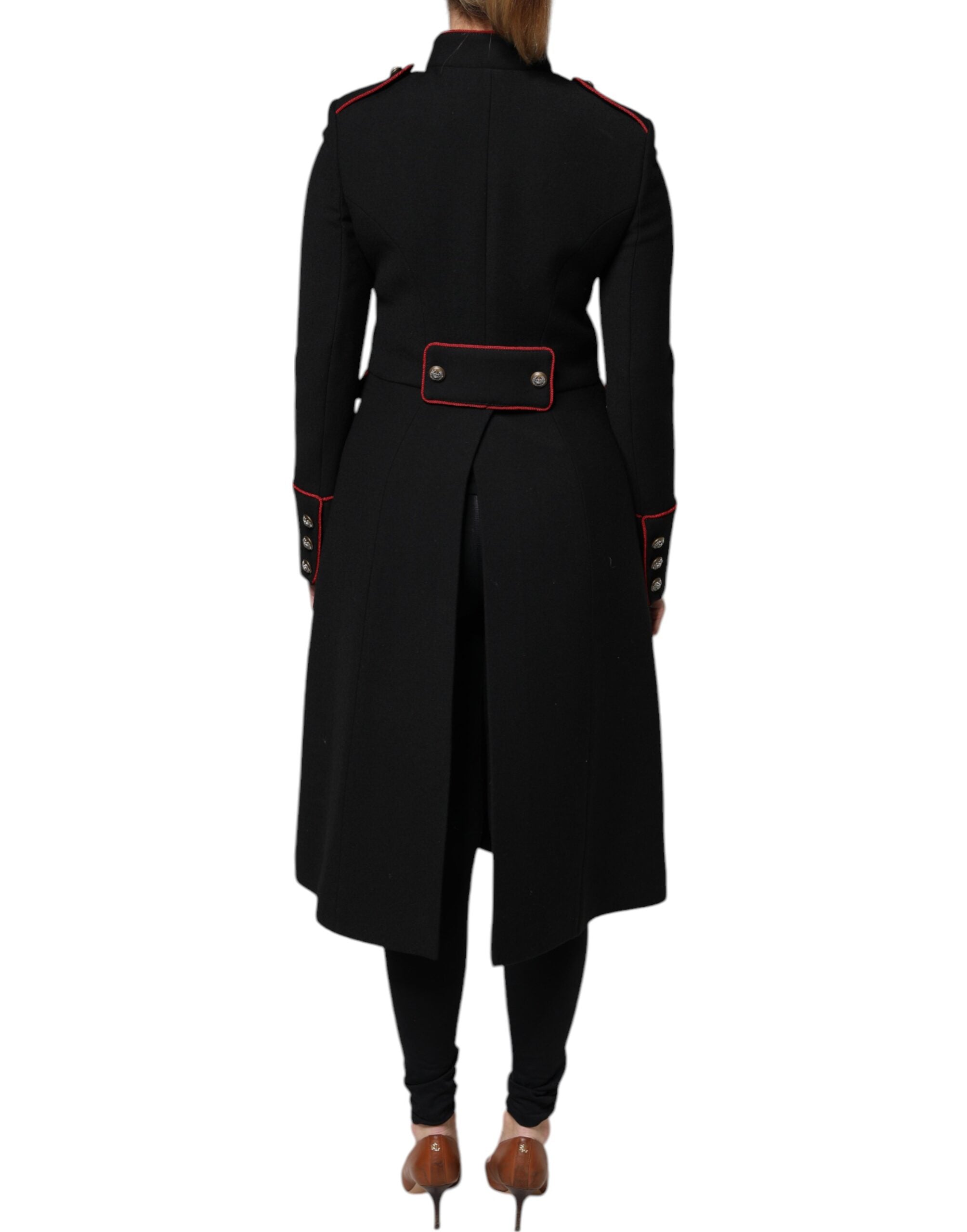 Dolce & Gabbana Black Single Breasted Trench Coat Jacket LUNESCAPE