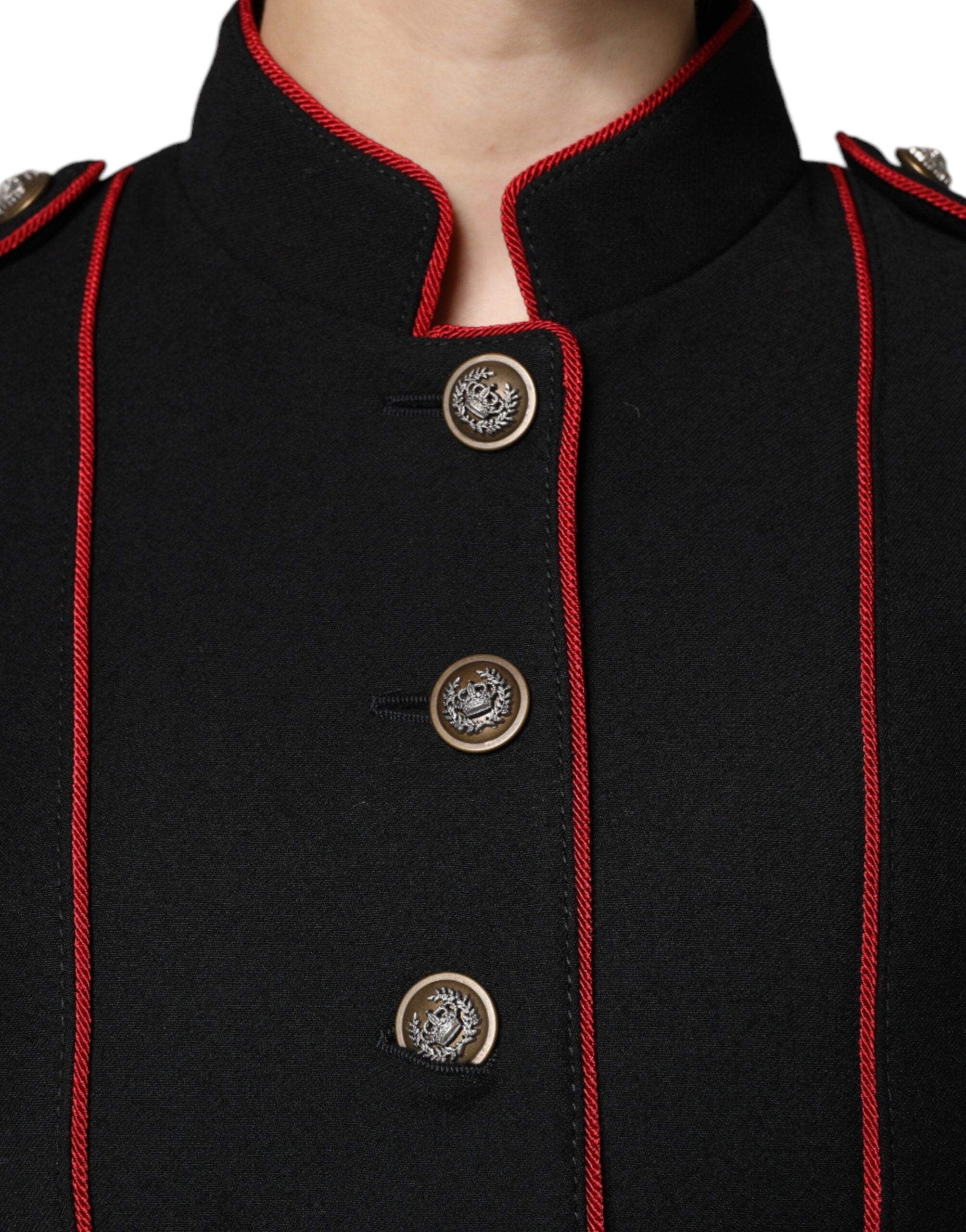 Dolce & Gabbana Black Single Breasted Trench Coat Jacket LUNESCAPE