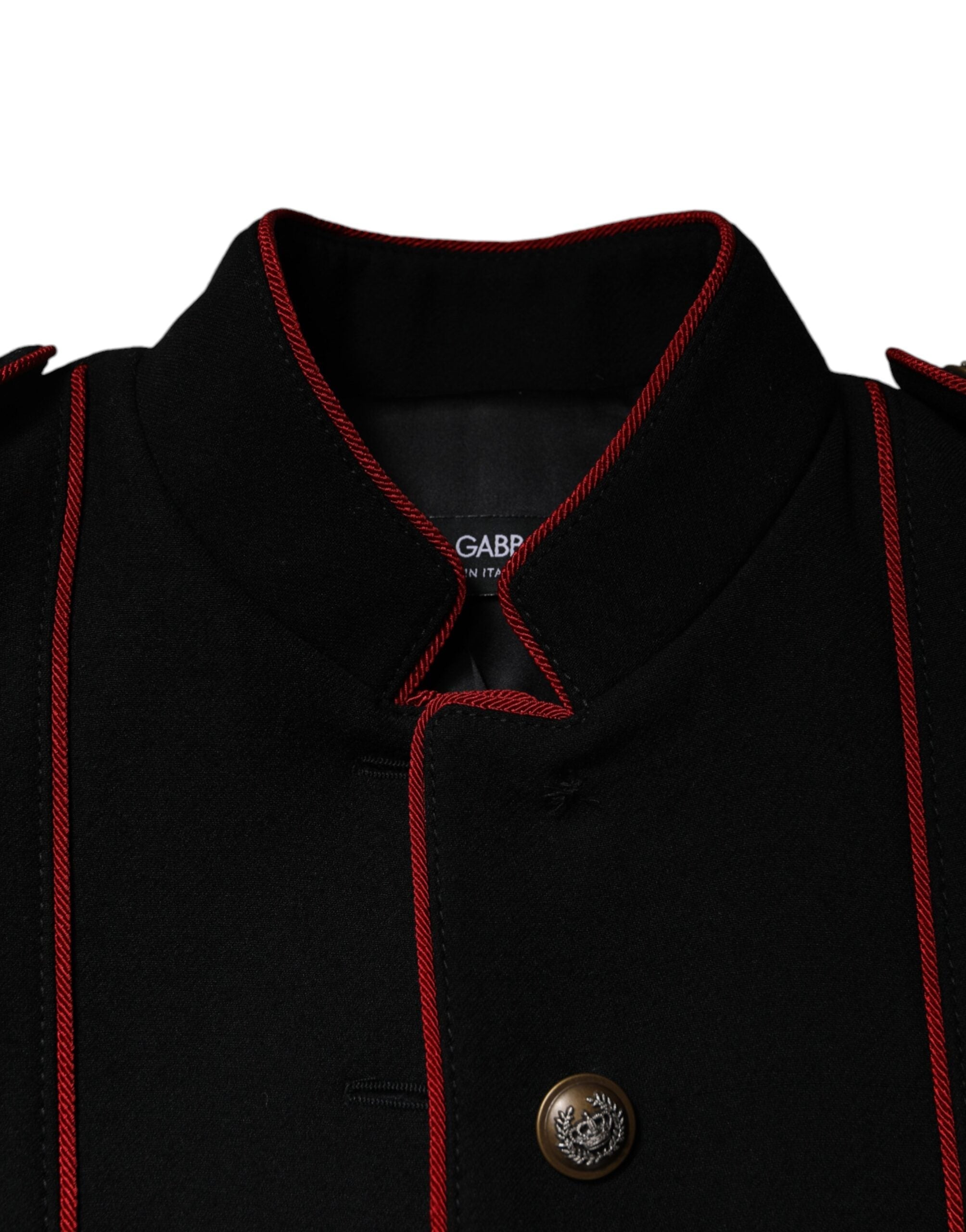 Dolce & Gabbana Black Single Breasted Trench Coat Jacket LUNESCAPE