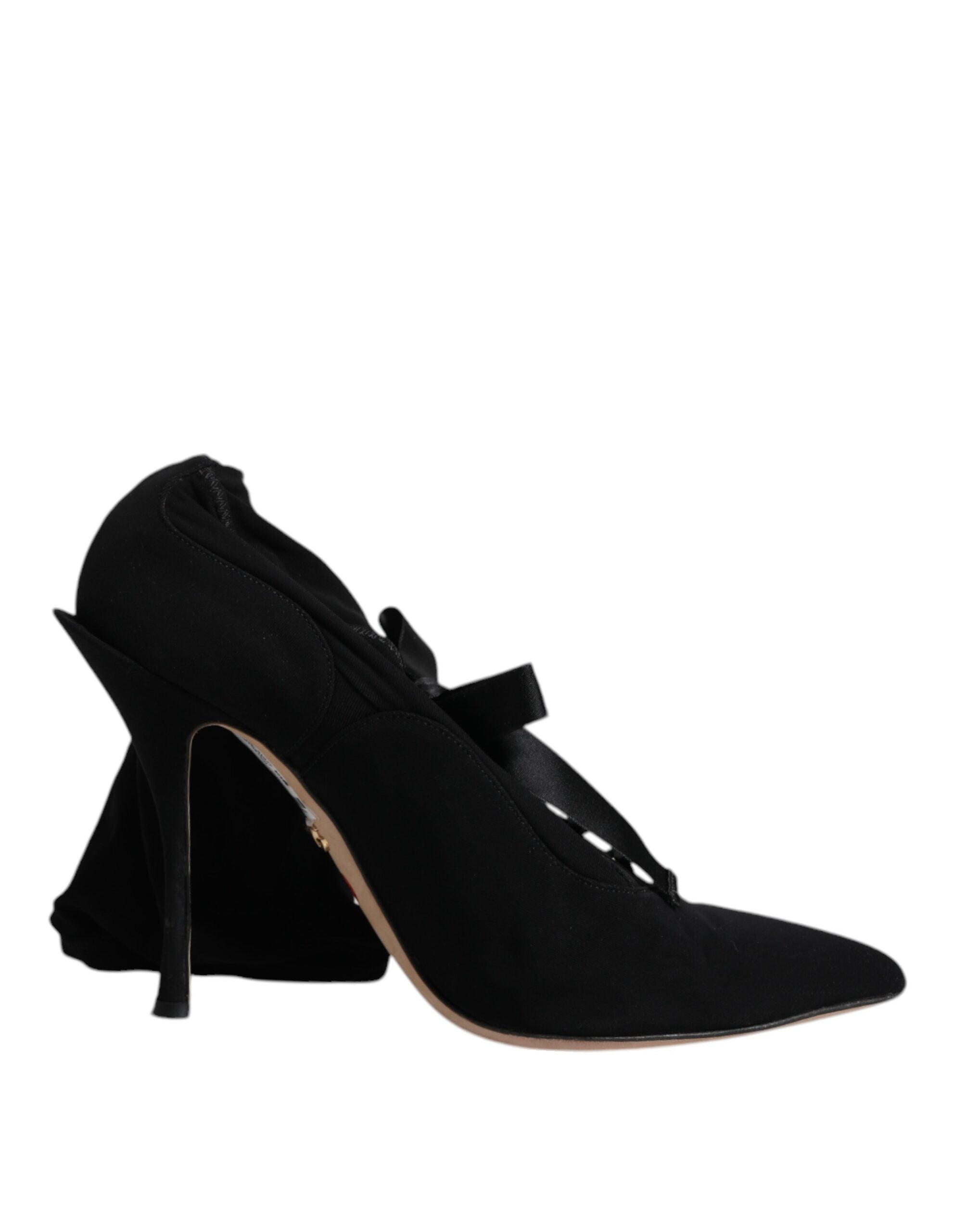 Dolce & Gabbana Black Stiletto Heels Mid Calf Boots Shoes LUNESCAPE