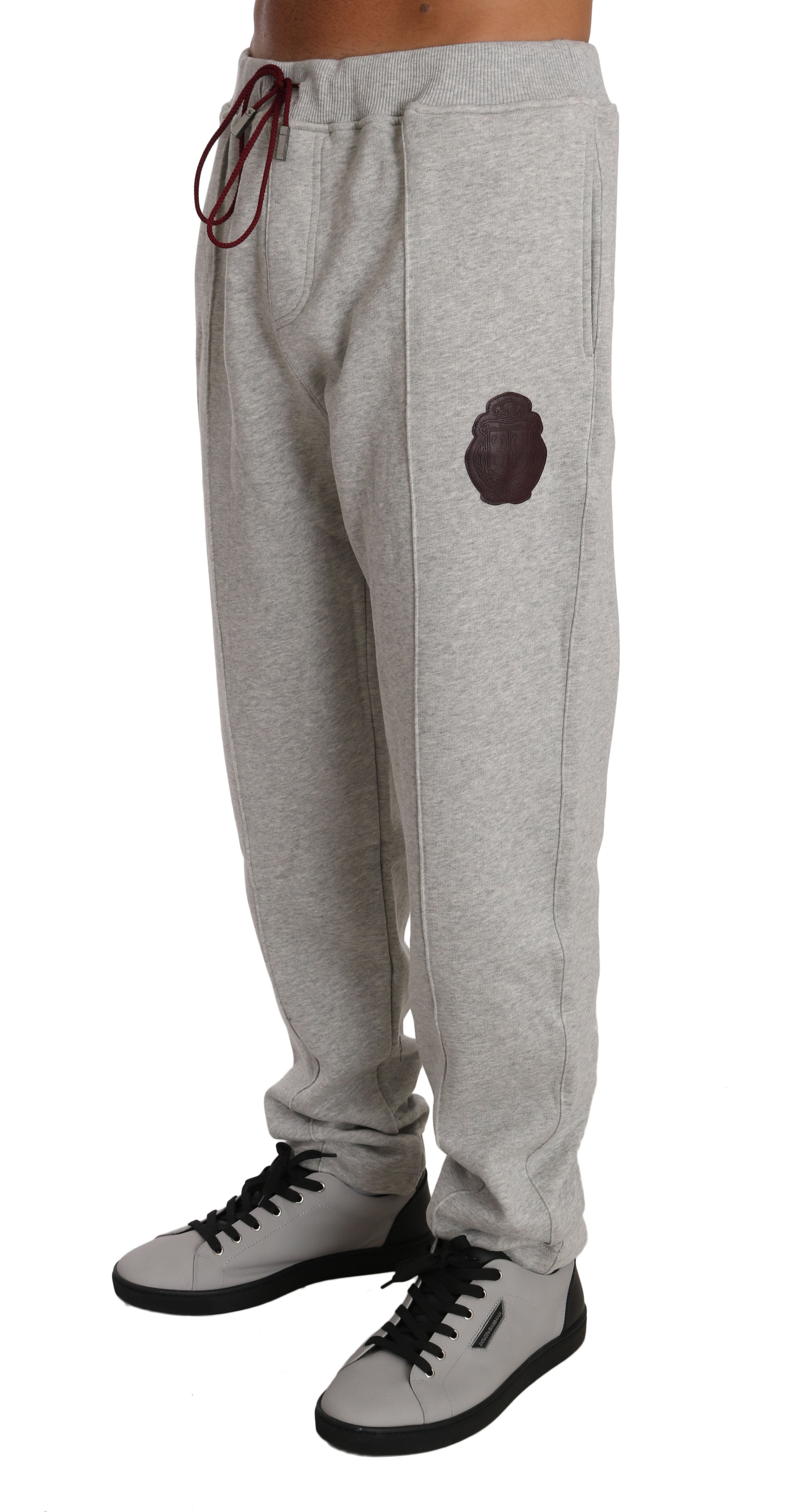 Billionaire Italian Couture Gray Cotton Sweater Pants Tracksuit LUNESCAPE