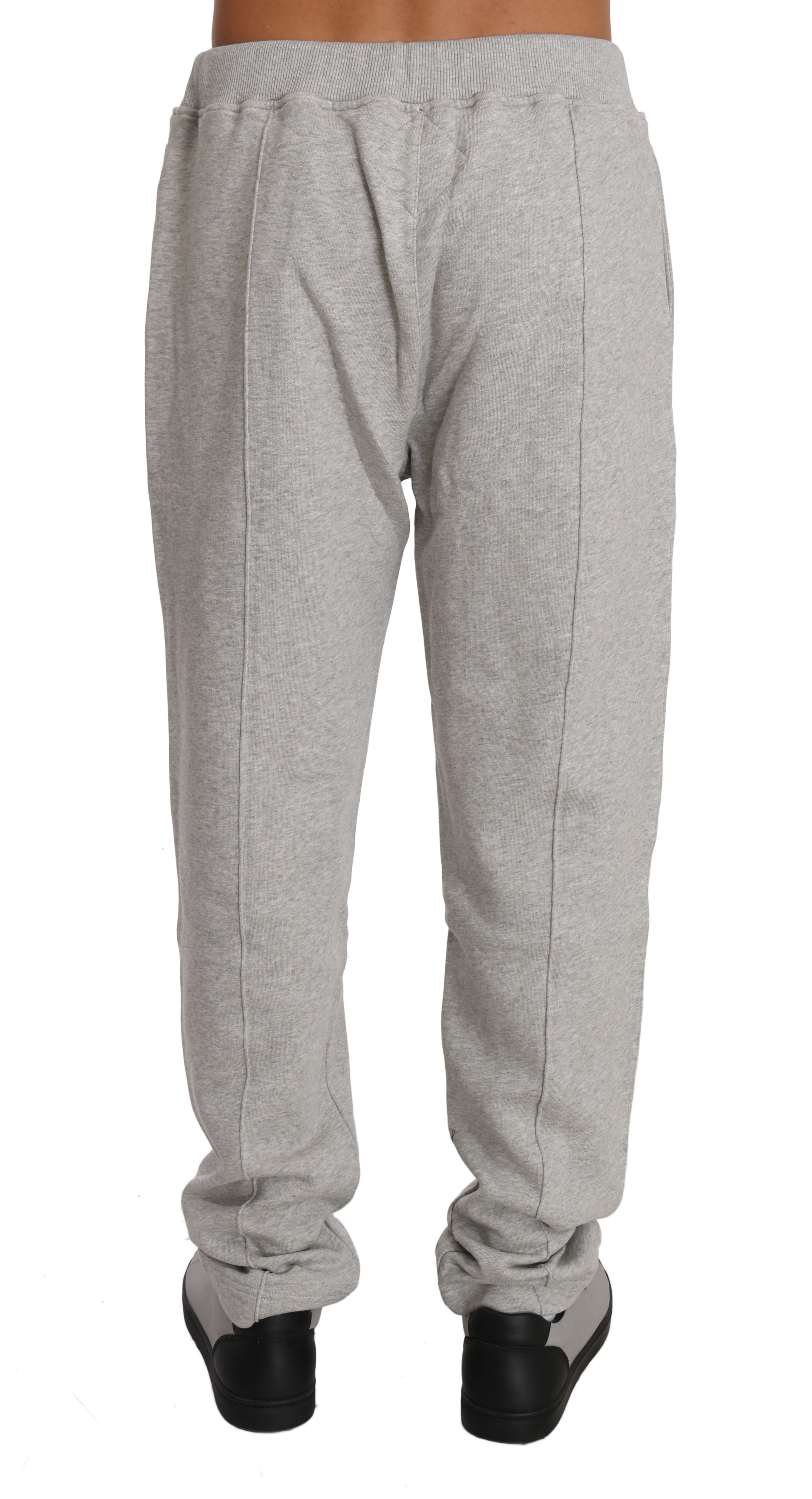 Billionaire Italian Couture Gray Cotton Sweater Pants Tracksuit LUNESCAPE