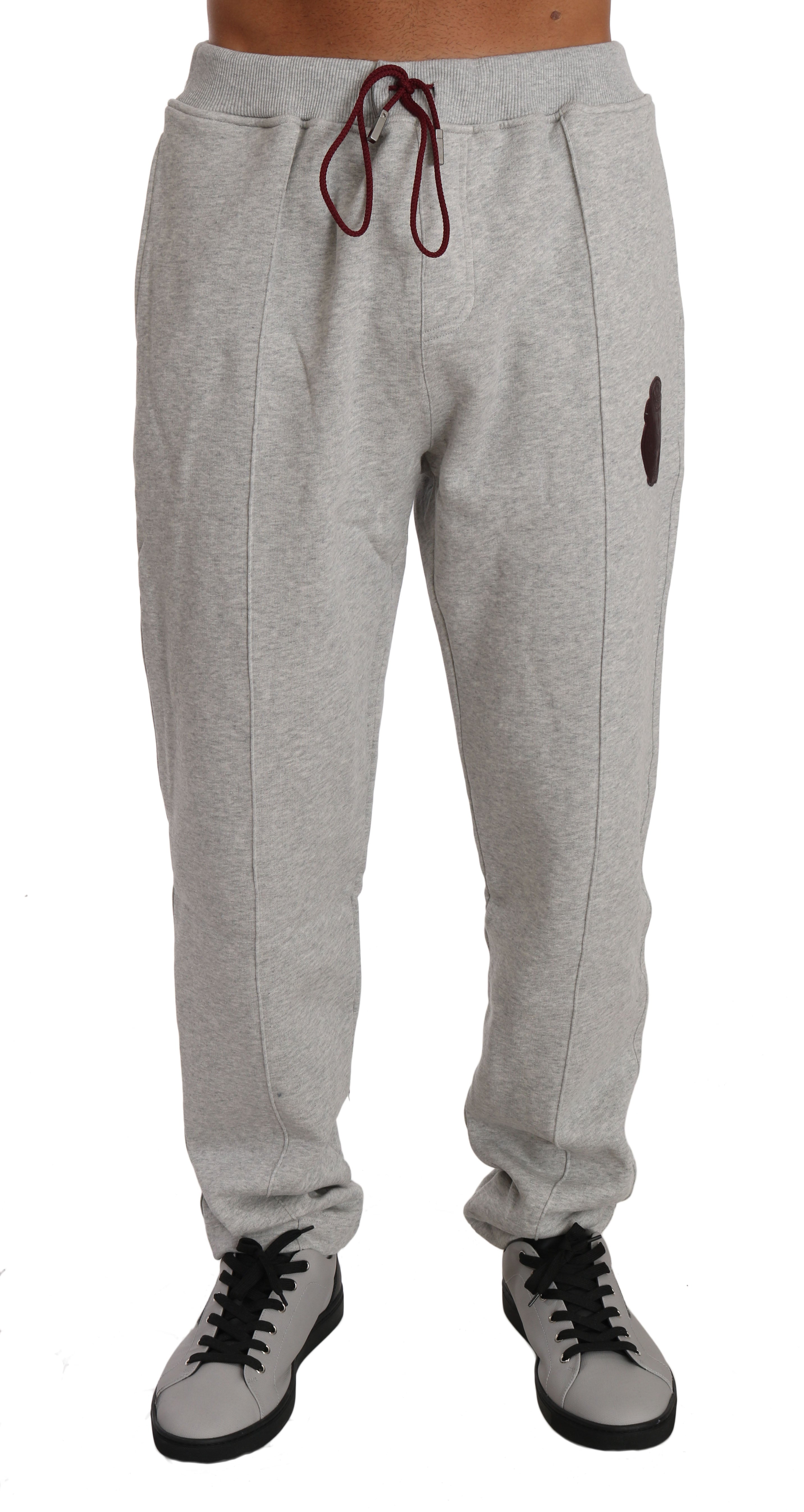 Billionaire Italian Couture Gray Cotton Sweater Pants Tracksuit LUNESCAPE