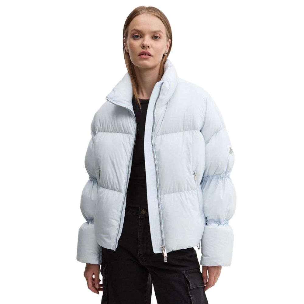 Moose Knuckles Light Blue Nylon Women Jacket LUNESCAPE