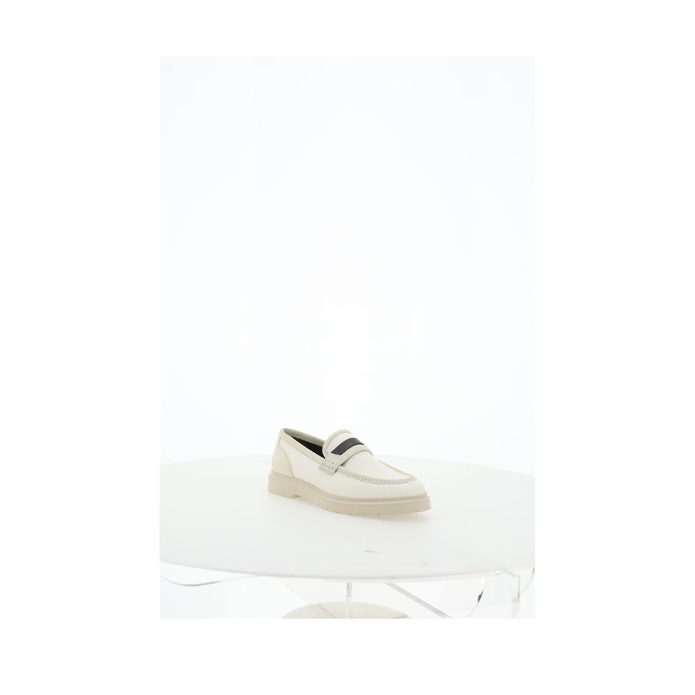 Brunello Cucinelli Beige Loafers Shoes