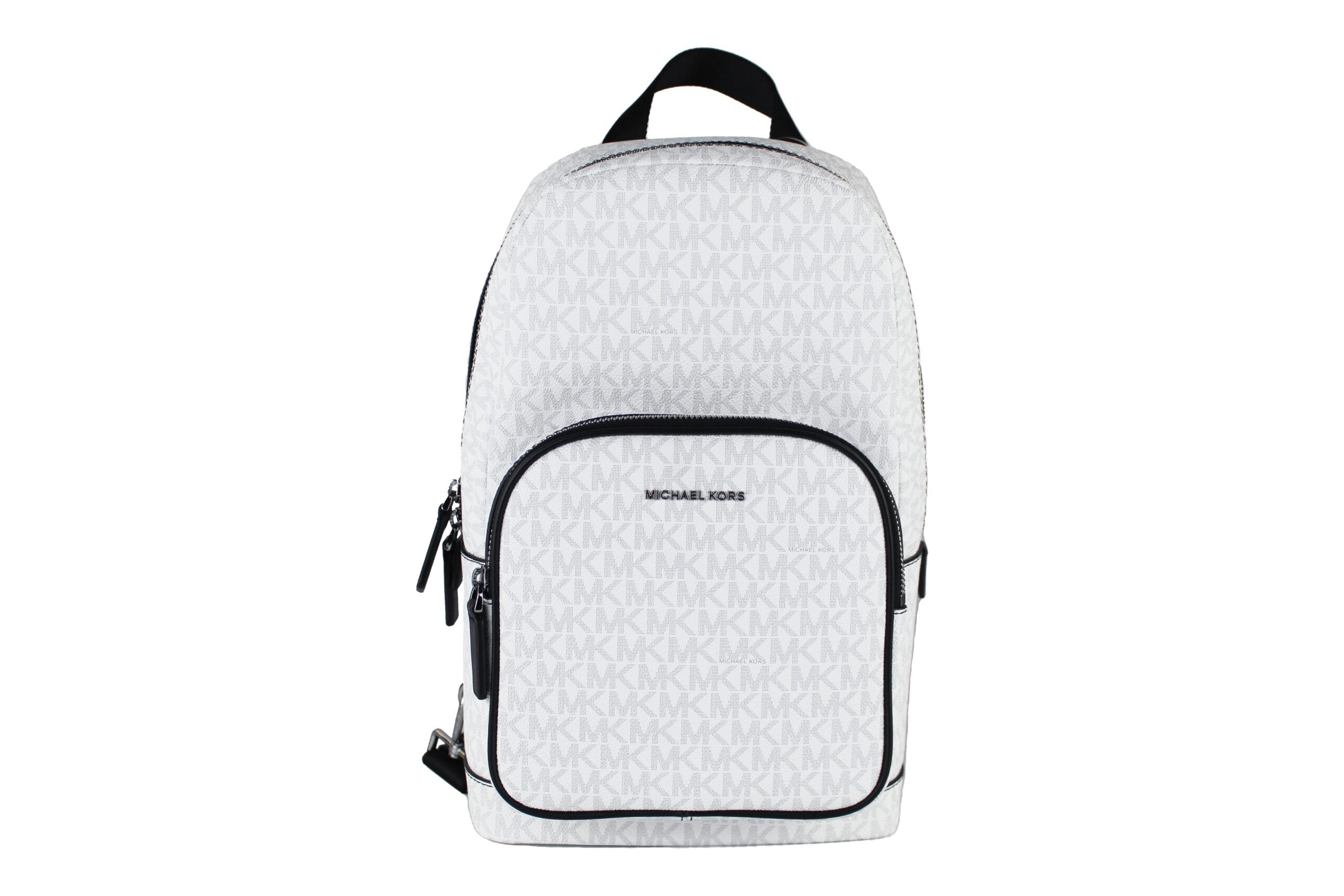 Michael Kors Cooper Medium White Signature Sling Backpack LUNESCAPE