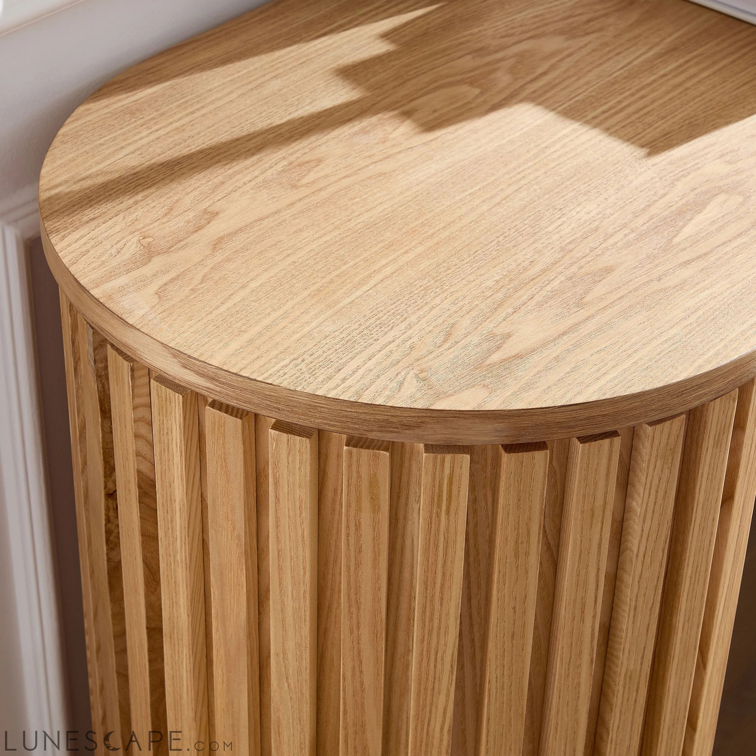 59.05'' Modern Console Table With Drawer for Entryway with Unique LUNESCAPE