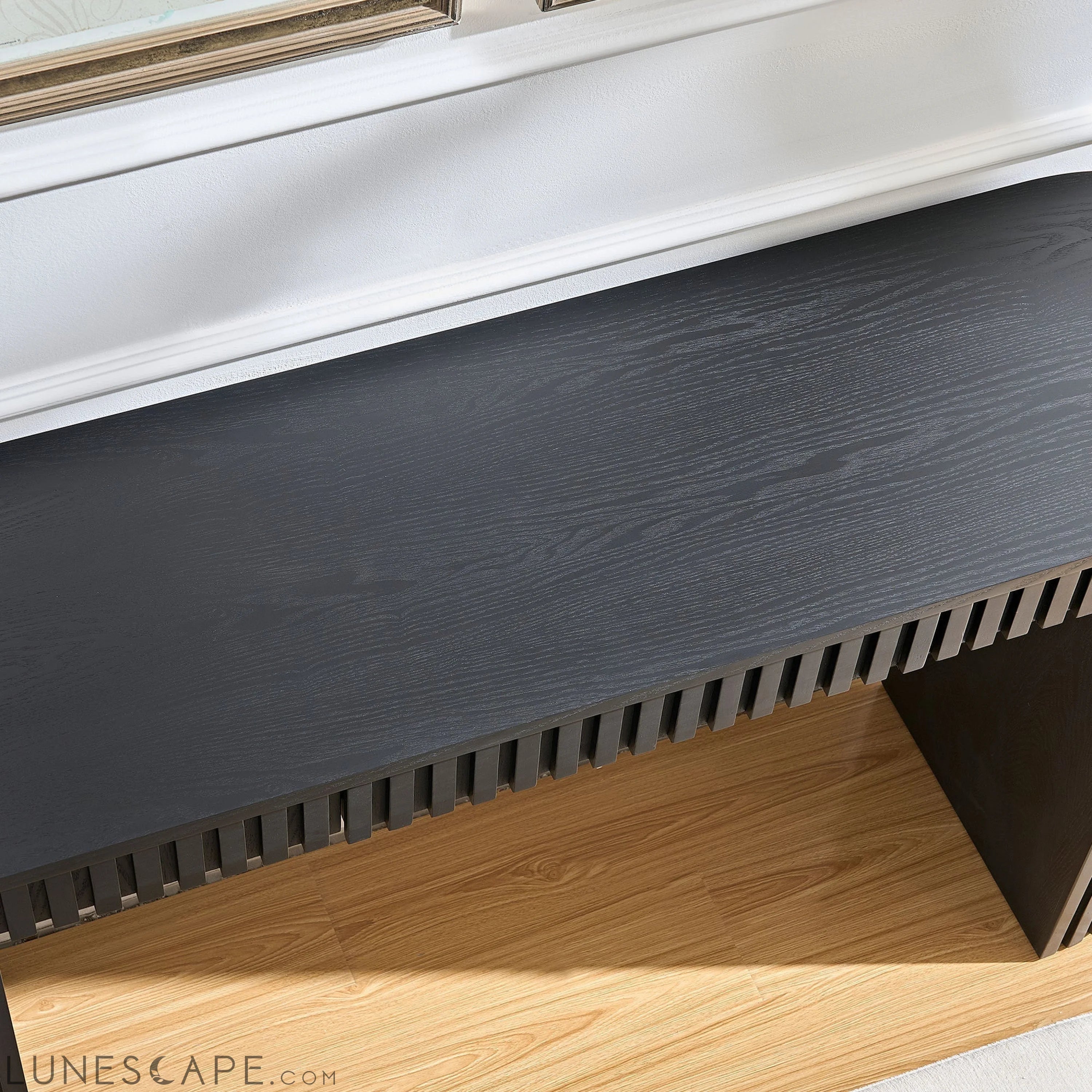 59.05'' Modern Console Table with Drawer for Entryway with Unique LUNESCAPE