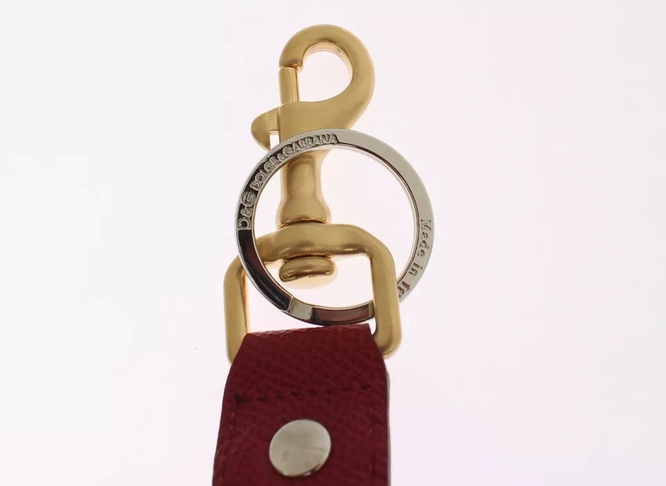 Dolce & Gabbana Multicolor Raffia Leather Clasp Finder Chain Keyring LUNESCAPE